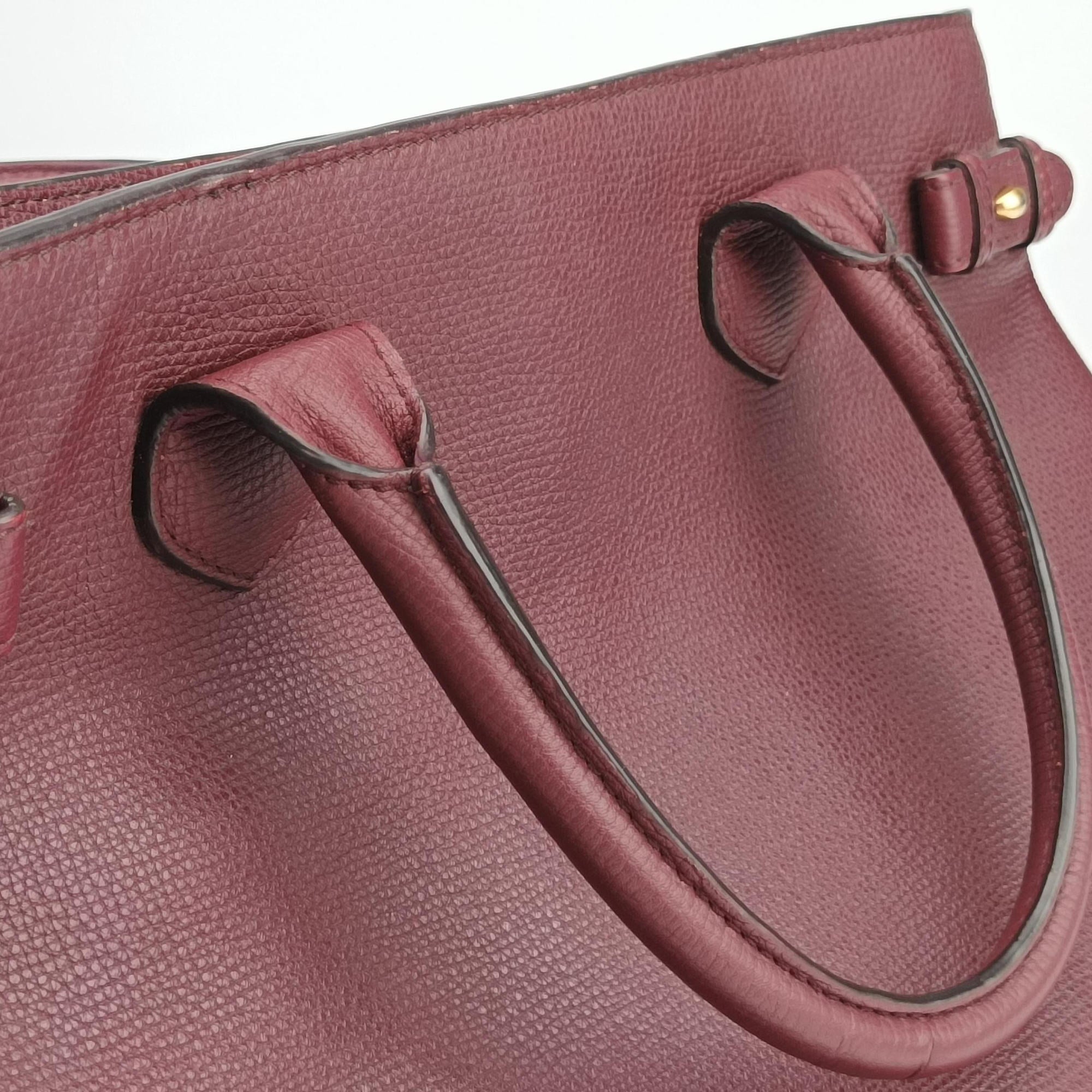 Pre-owned Burberry The Banner Burgundy×Multicolor Leather × canvas  shoulderbag | stylenewstar