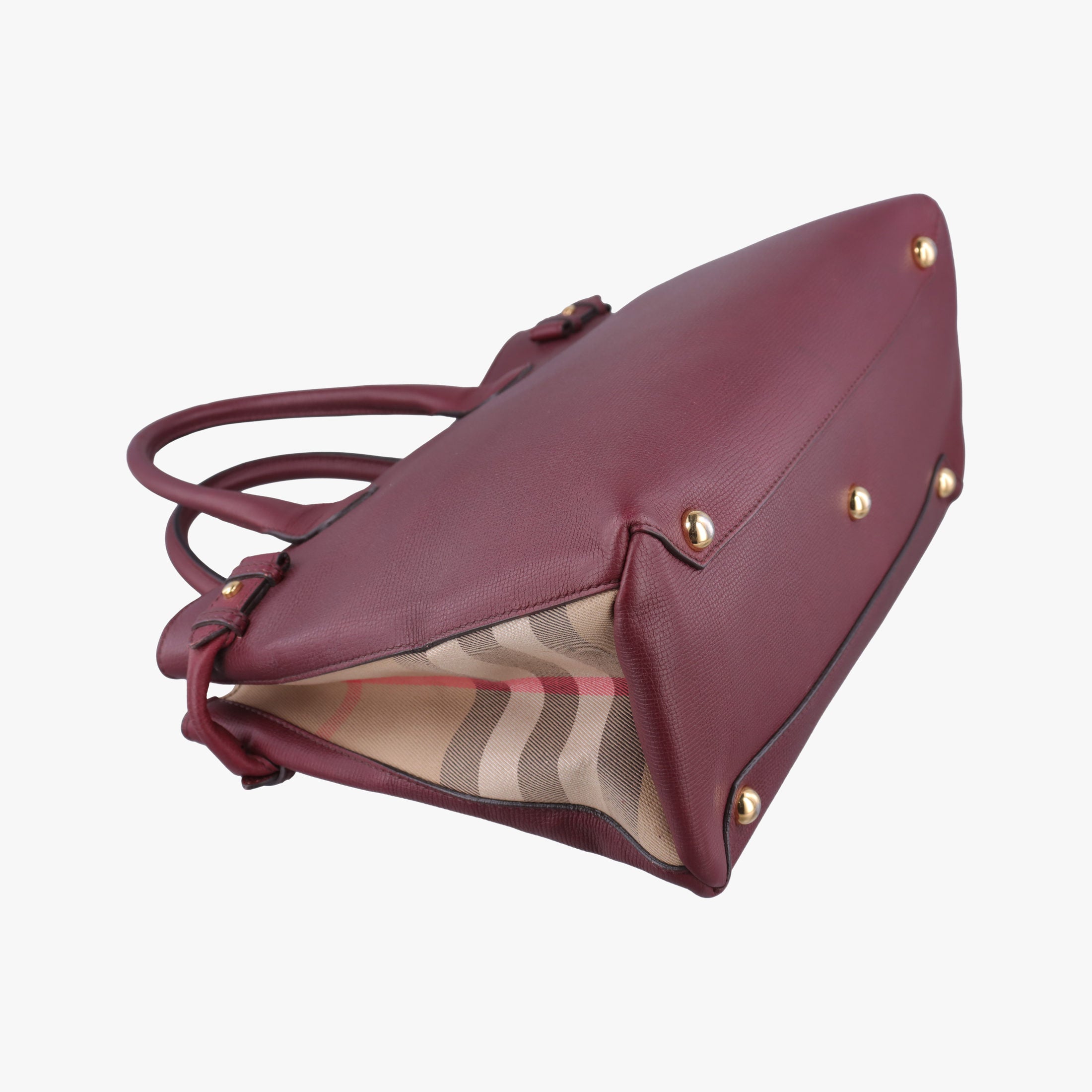 Pre-owned Burberry The Banner Burgundy×Multicolor Leather × canvas  shoulderbag | stylenewstar
