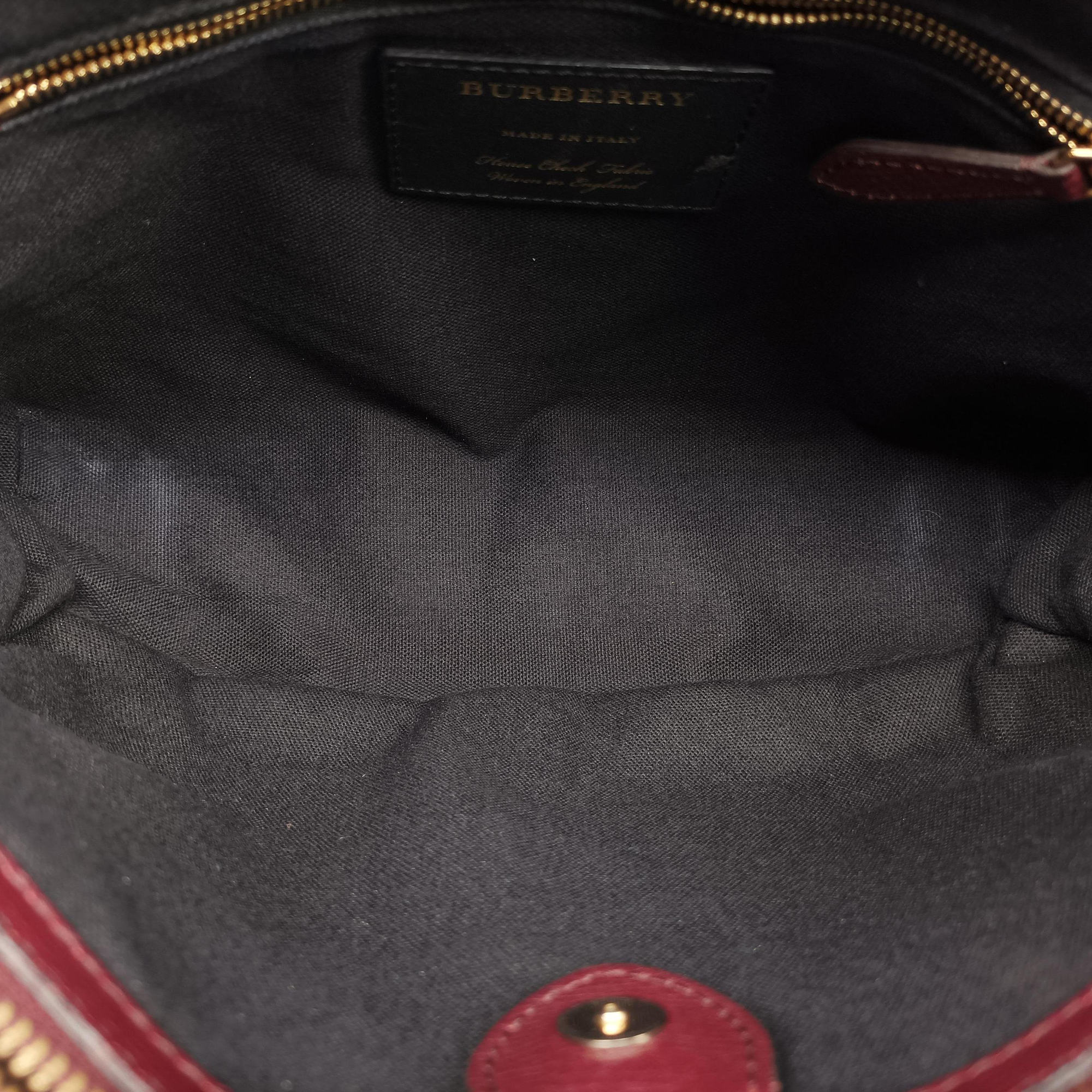 Pre-owned Burberry The Banner Burgundy×Multicolor Leather × canvas  shoulderbag | stylenewstar