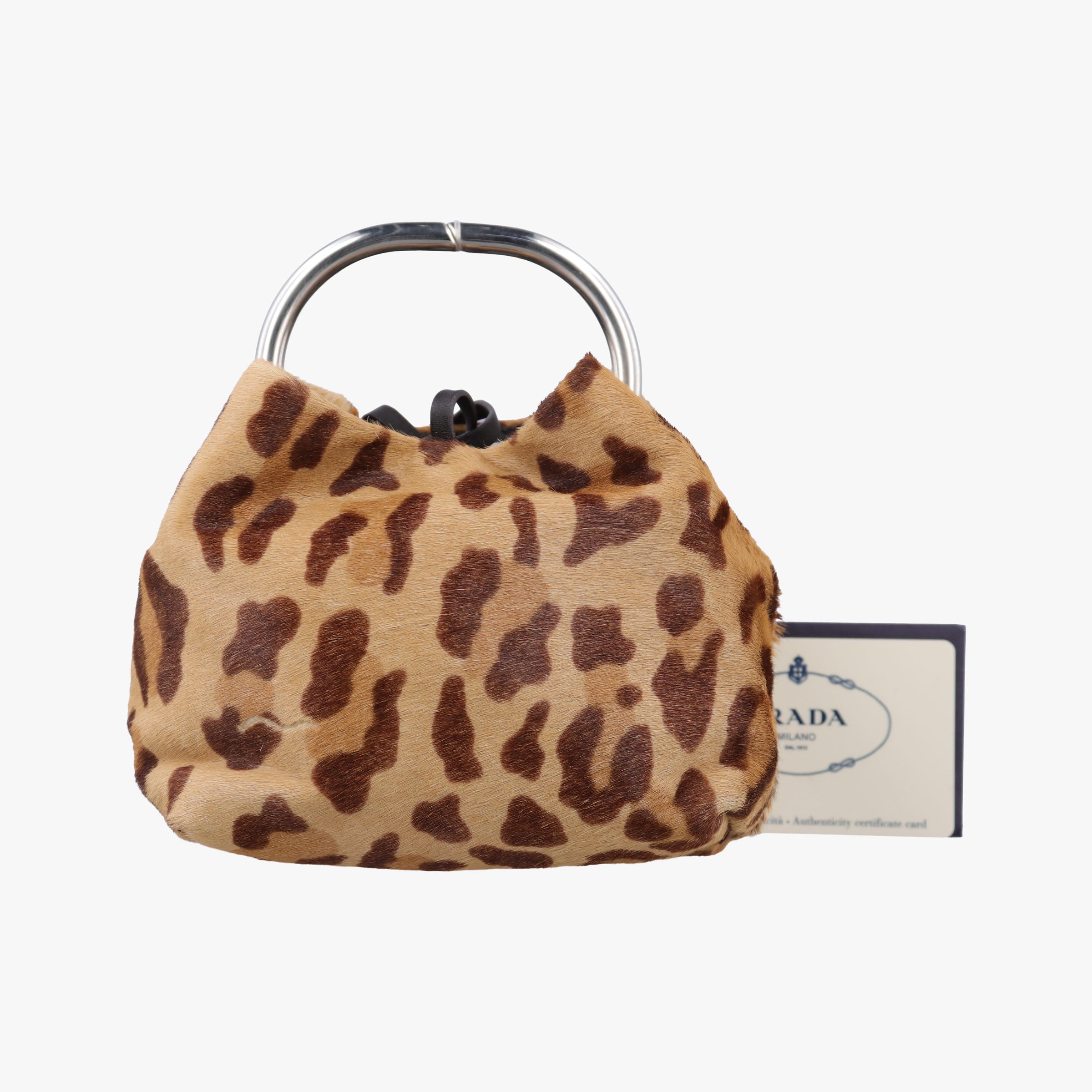 Pre-owned Prada Cheetah Micro Brown x Multicolour ponyhair  handbag | stylenewstar