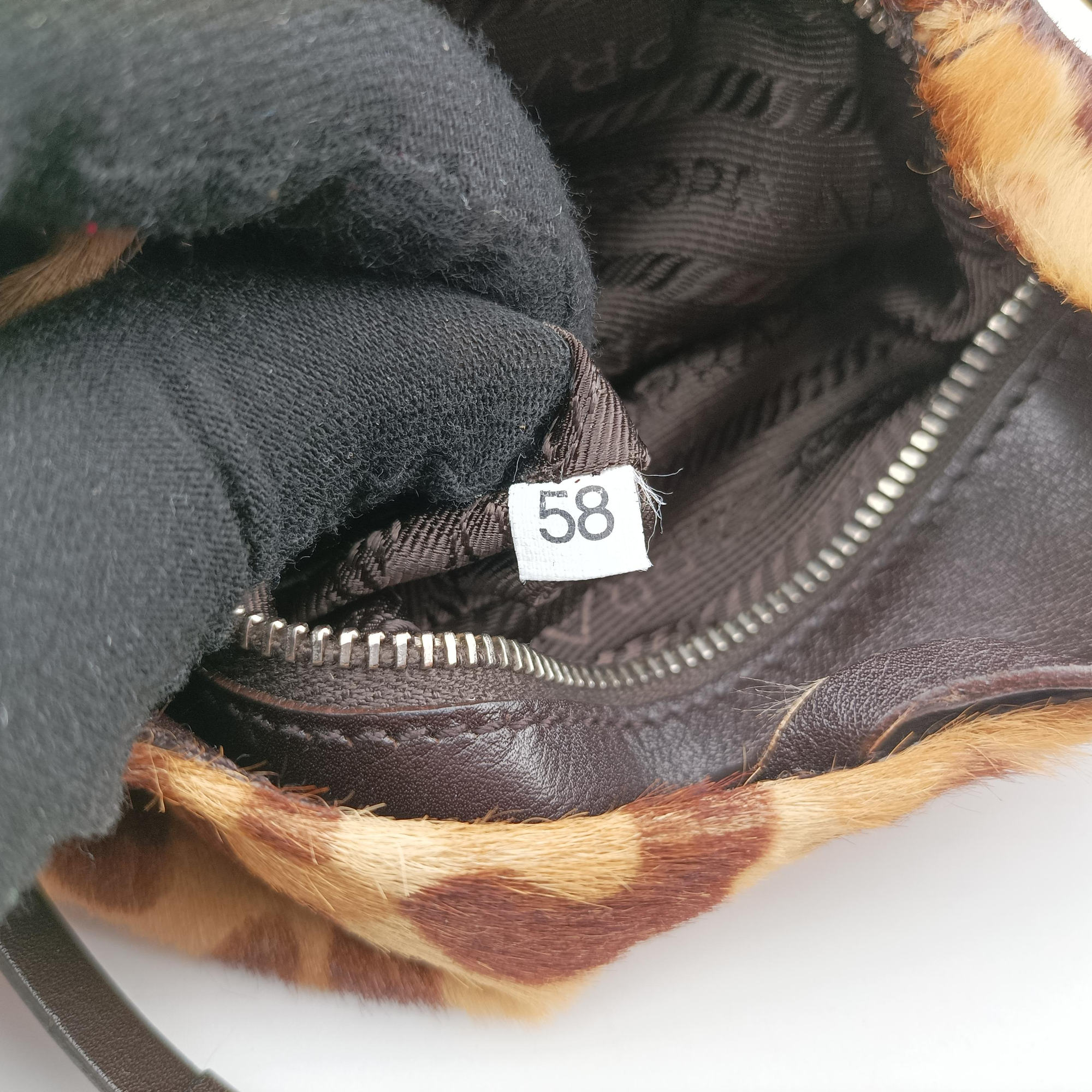 Pre-owned Prada Cheetah Micro Brown x Multicolour ponyhair  handbag | stylenewstar