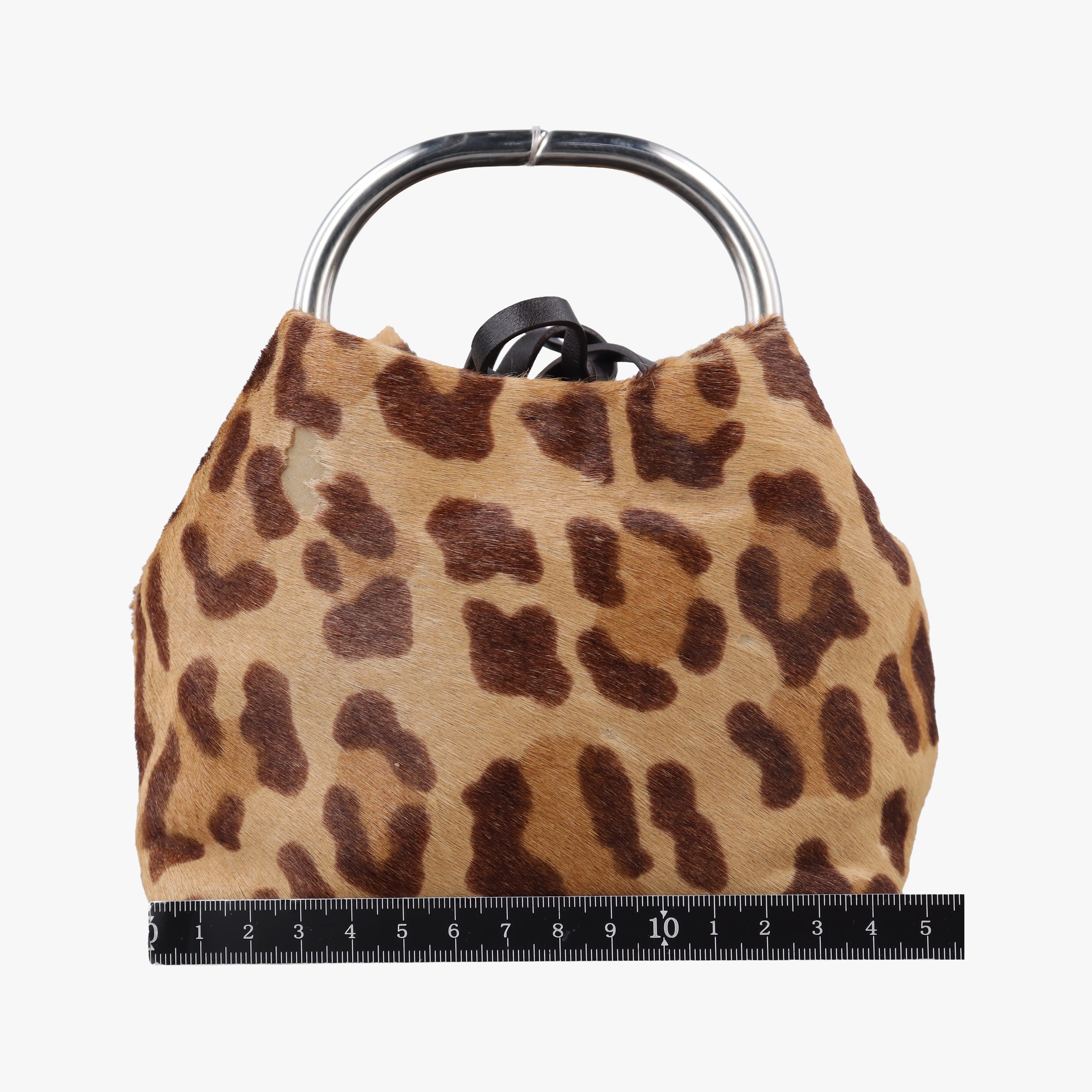 Pre-owned Prada Cheetah Micro Brown x Multicolour ponyhair  handbag | stylenewstar