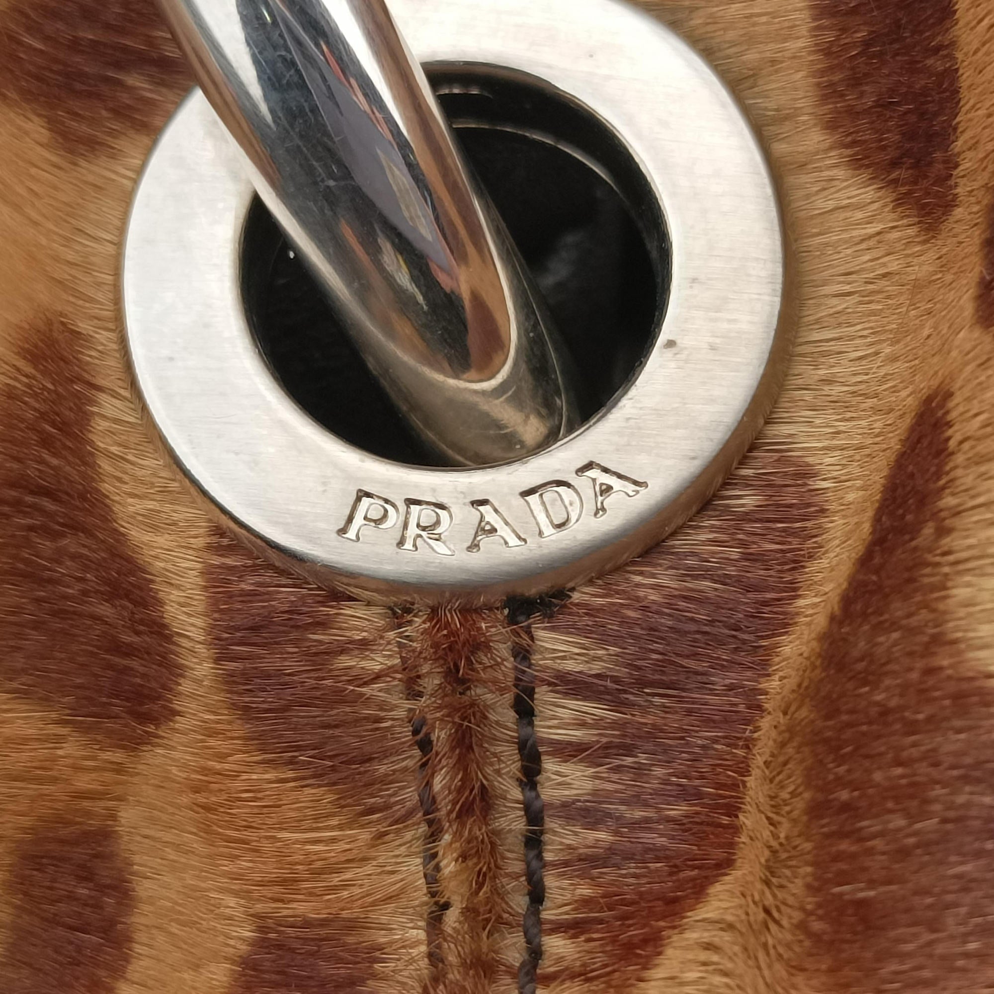 Pre-owned Prada Cheetah Micro Brown x Multicolour ponyhair  handbag | stylenewstar