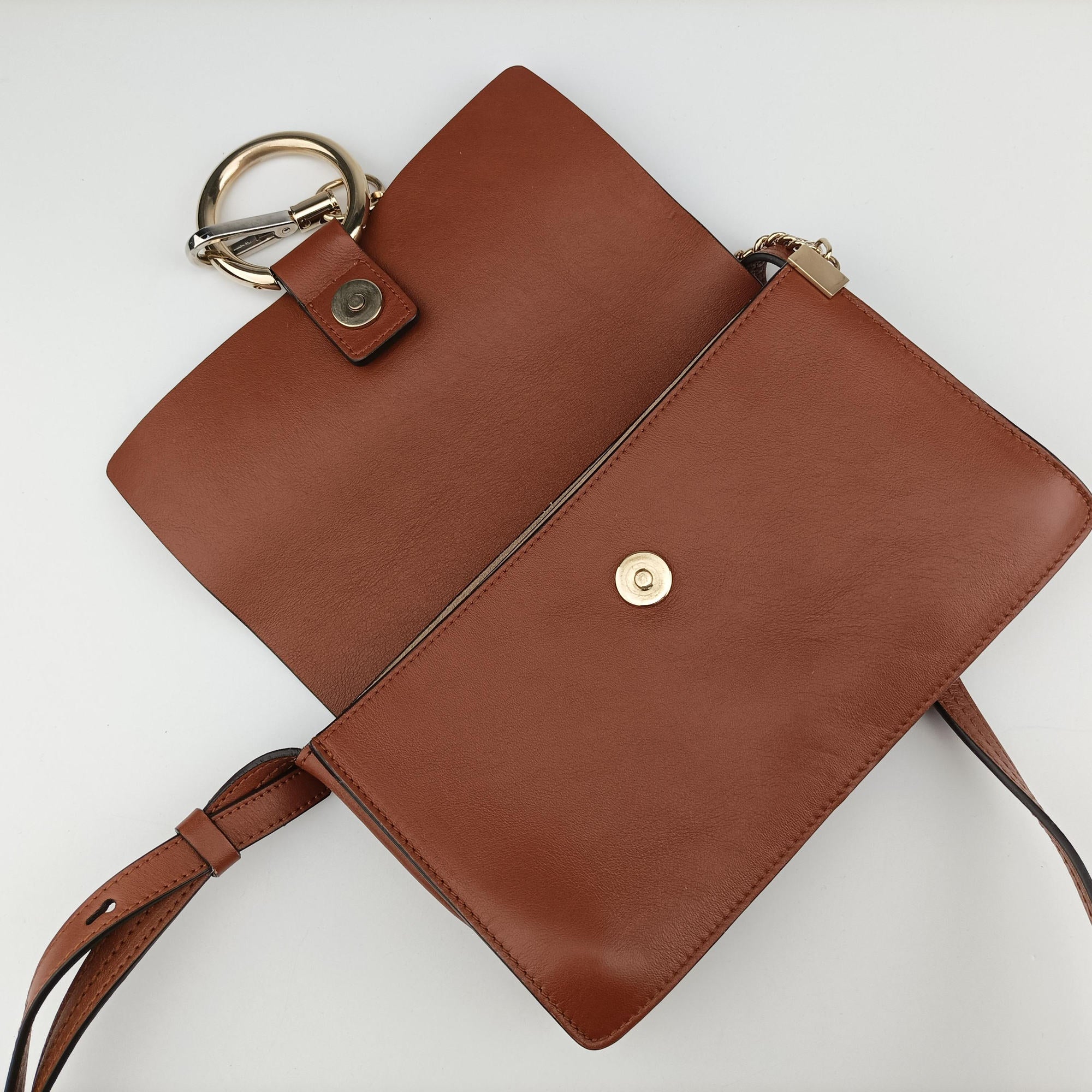 Pre-owned Chloe FAYE Brown Suede × leather  shoulderbag | stylenewstar