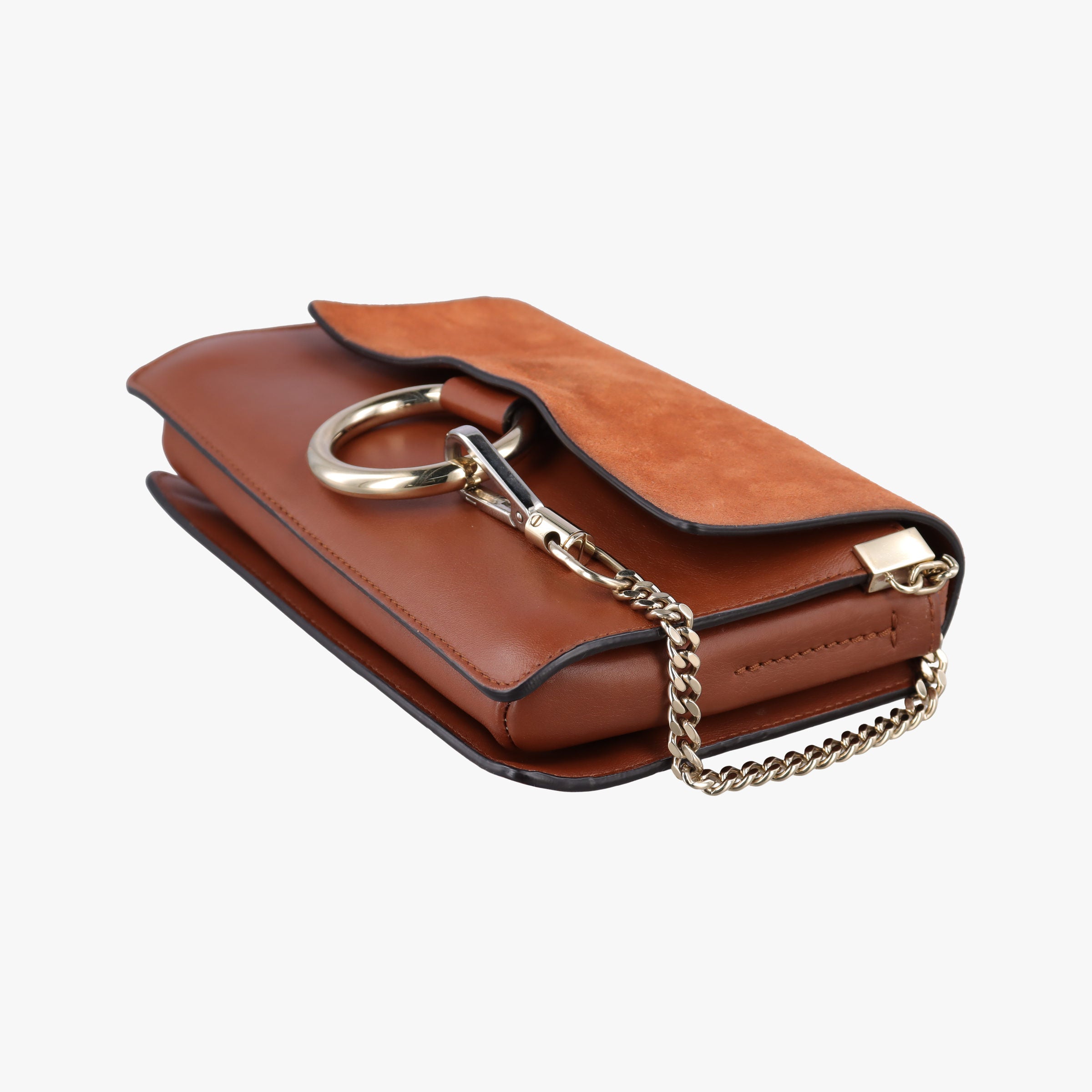 Pre-owned Chloe FAYE Brown Suede × leather  shoulderbag | stylenewstar