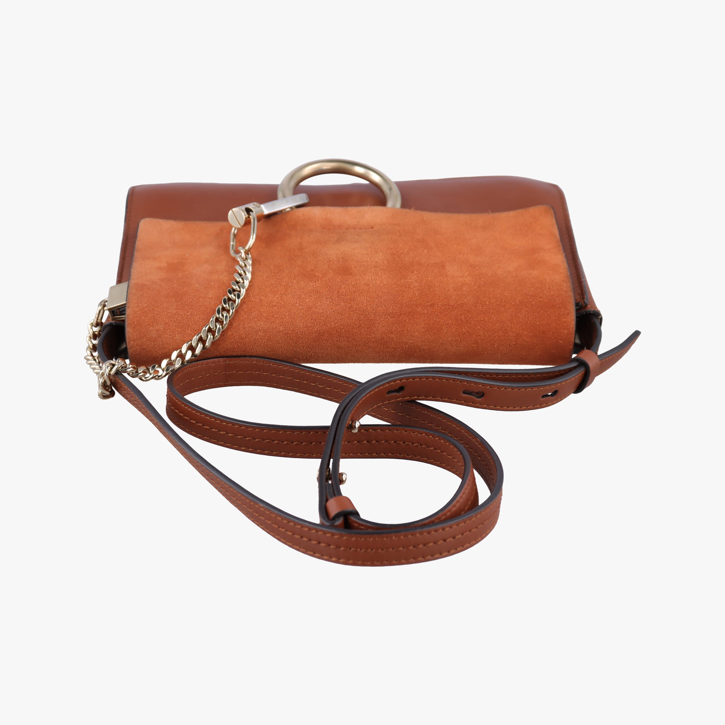 Pre-owned Chloe FAYE Brown Suede × leather  shoulderbag | stylenewstar
