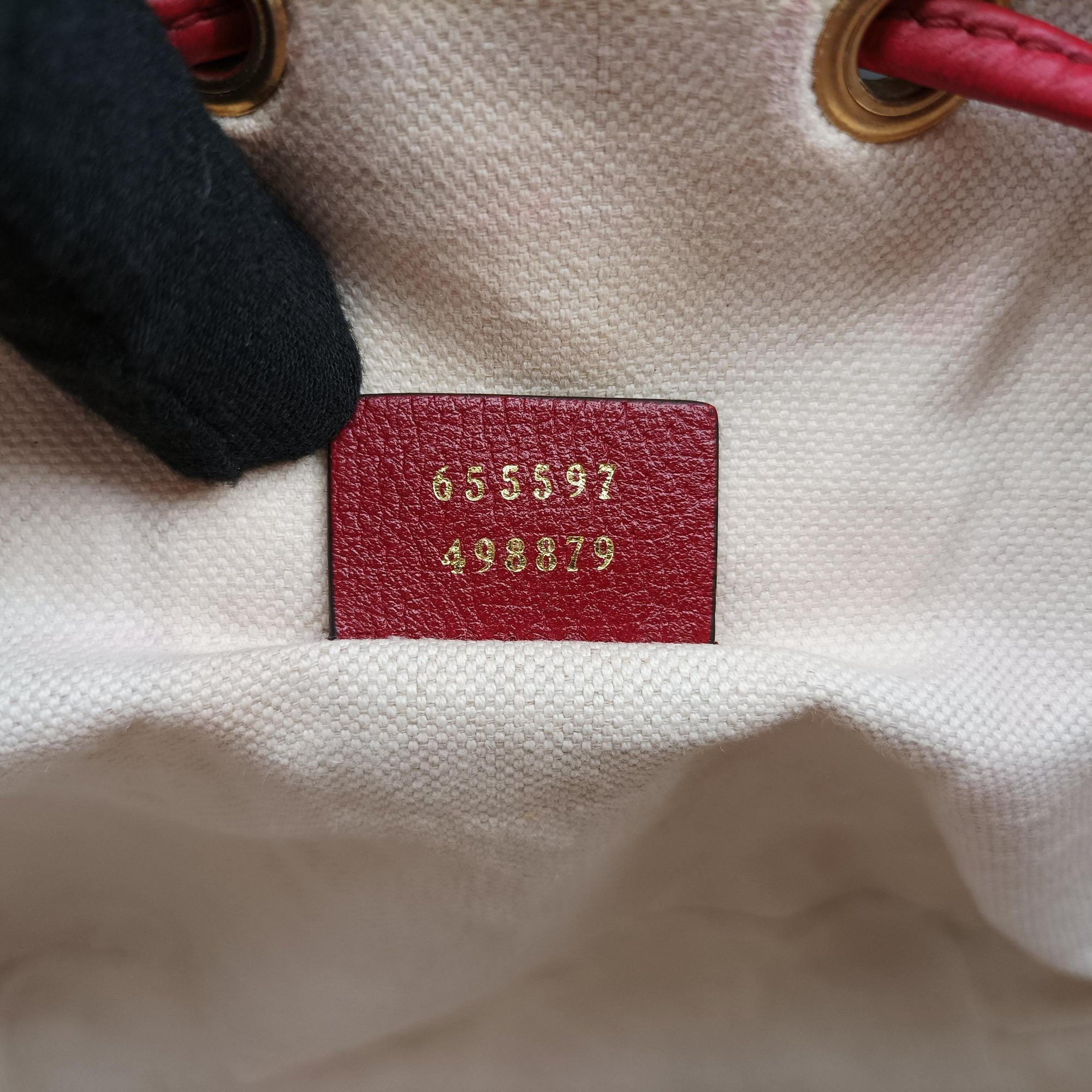 Pre-owned Gucci Doraemon collaboration Brown x red PVC coated canvas×Leather 655597 shoulderbag | stylenewstar