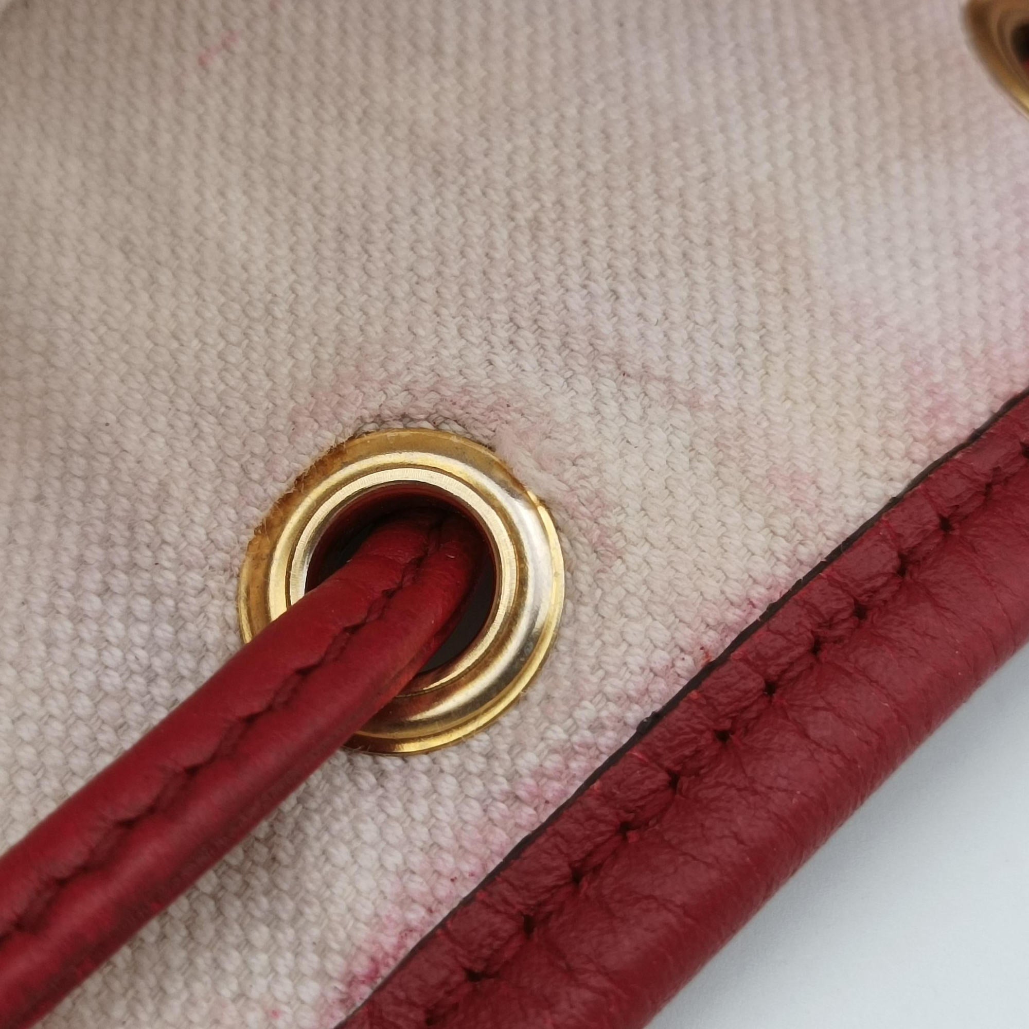 Pre-owned Gucci Doraemon collaboration Brown x red PVC coated canvas×Leather 655597 shoulderbag | stylenewstar