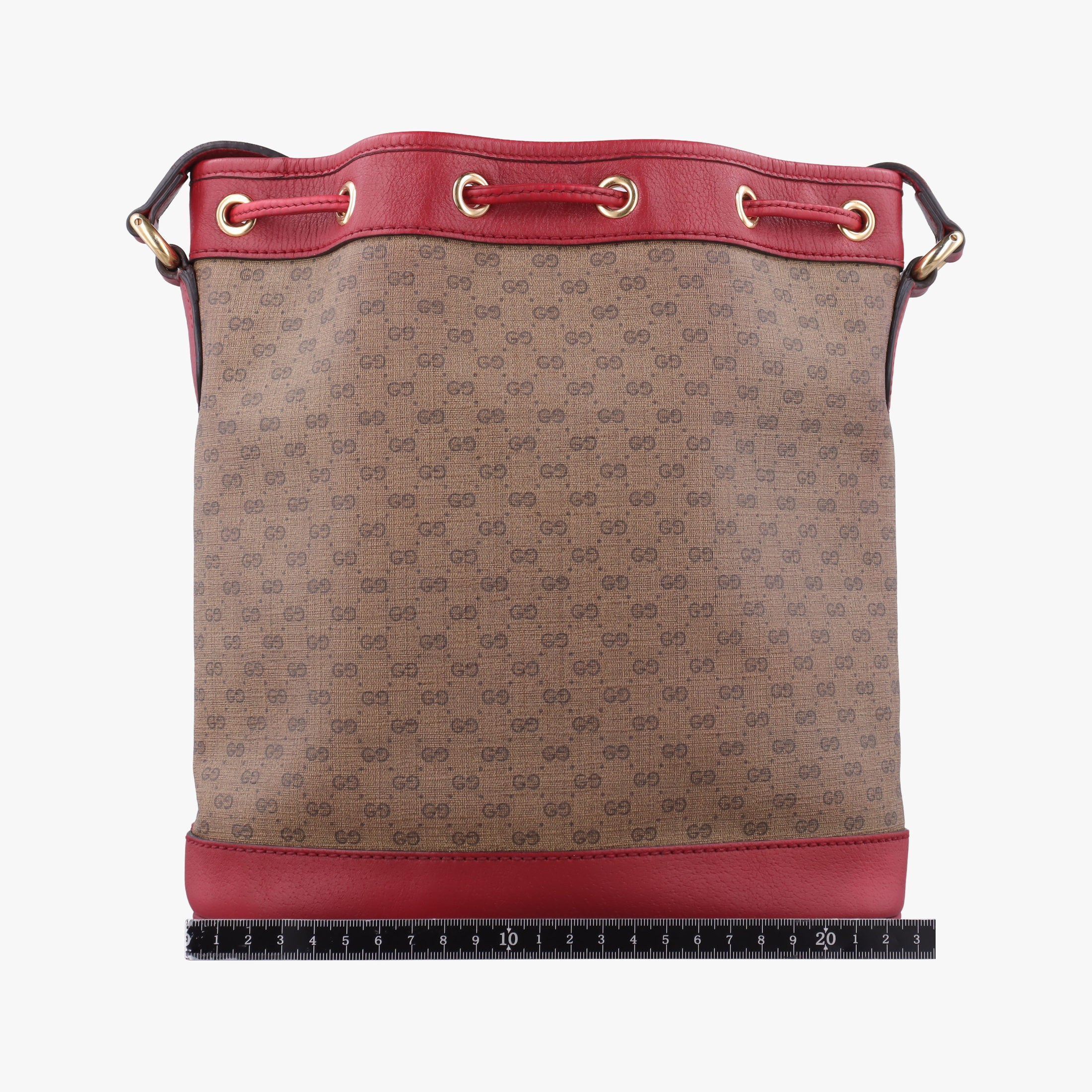 Pre-owned Gucci Doraemon collaboration Brown x red PVC coated canvas×Leather 655597 shoulderbag | stylenewstar