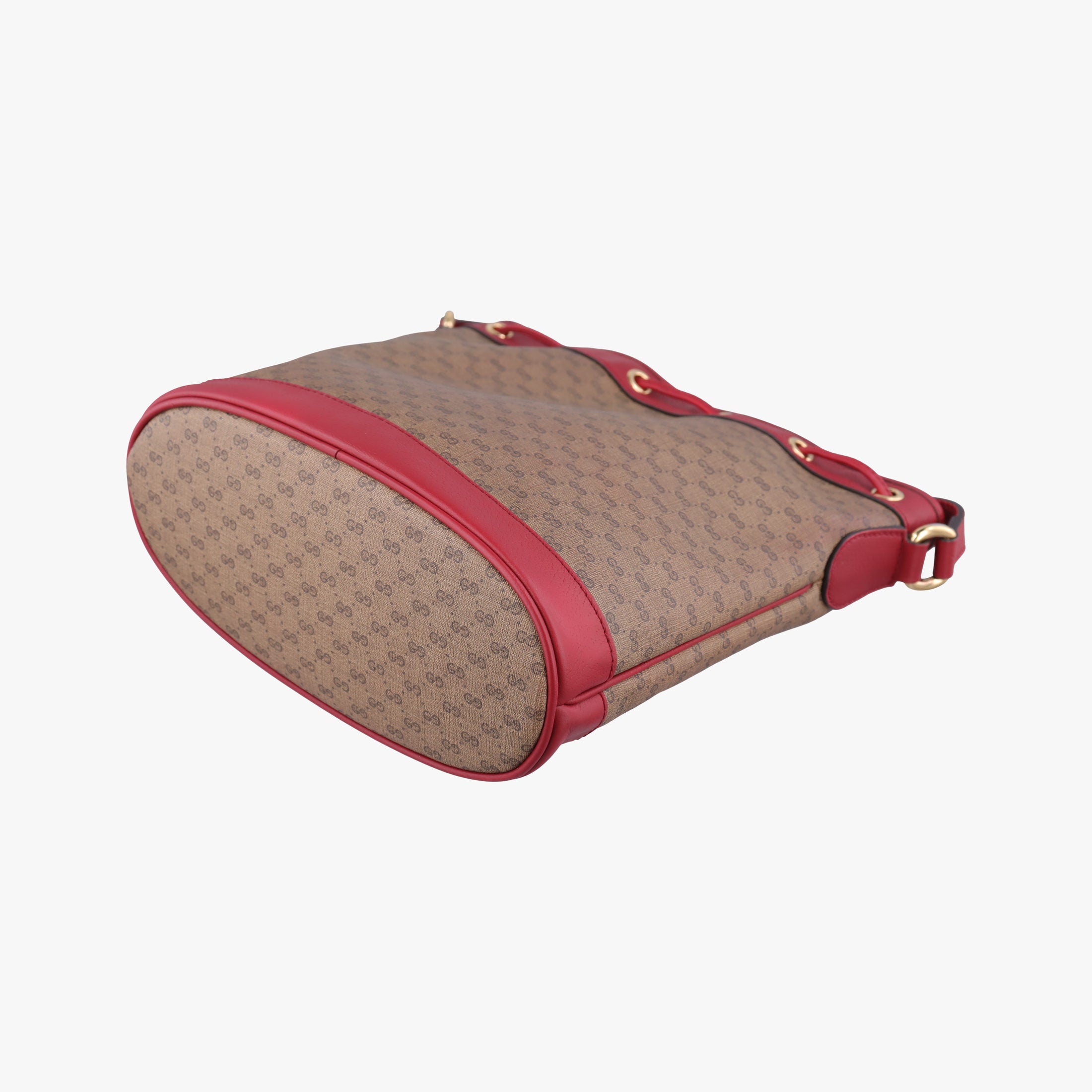 Pre-owned Gucci Doraemon collaboration Brown x red PVC coated canvas×Leather 655597 shoulderbag | stylenewstar