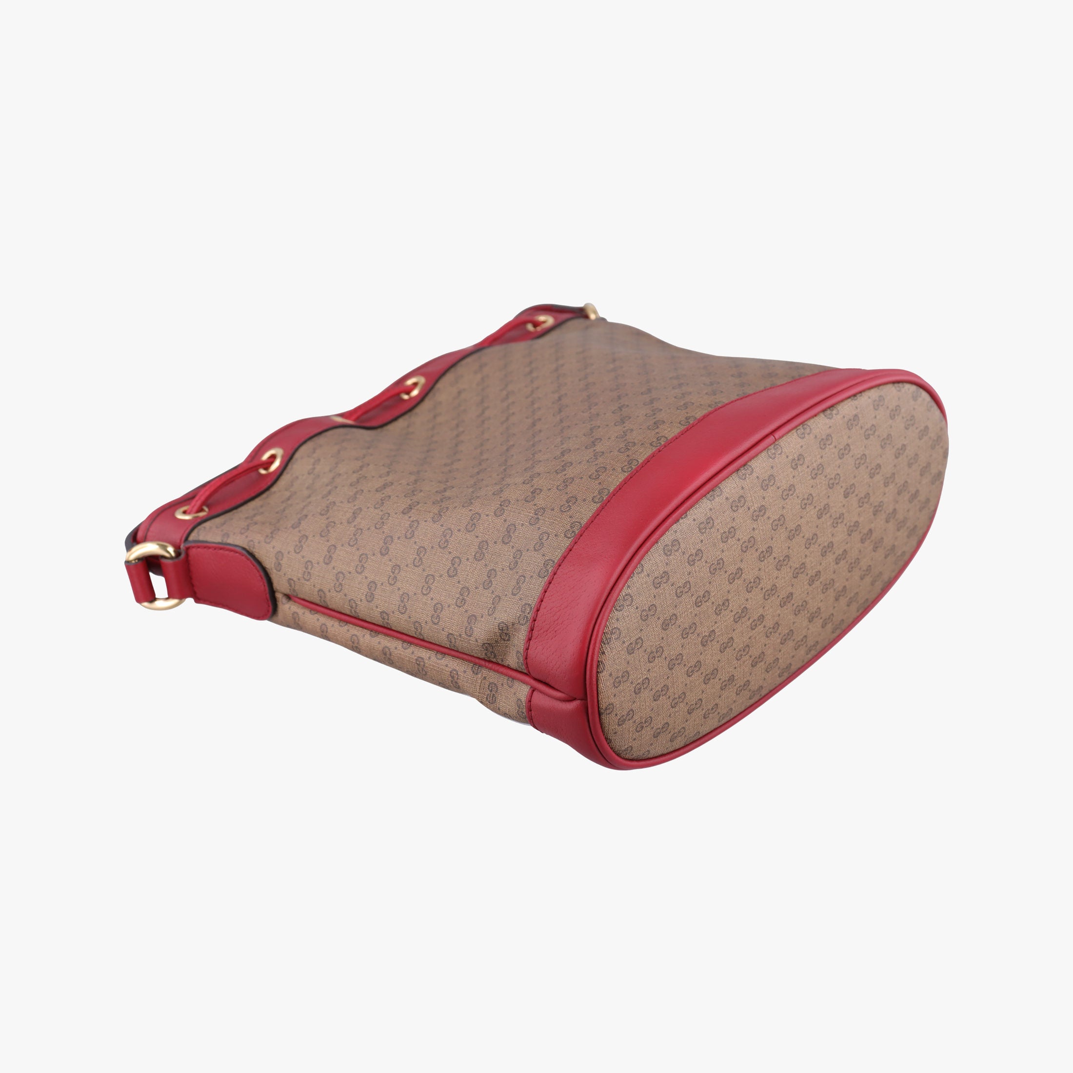 Pre-owned Gucci Doraemon collaboration Brown x red PVC coated canvas×Leather 655597 shoulderbag | stylenewstar