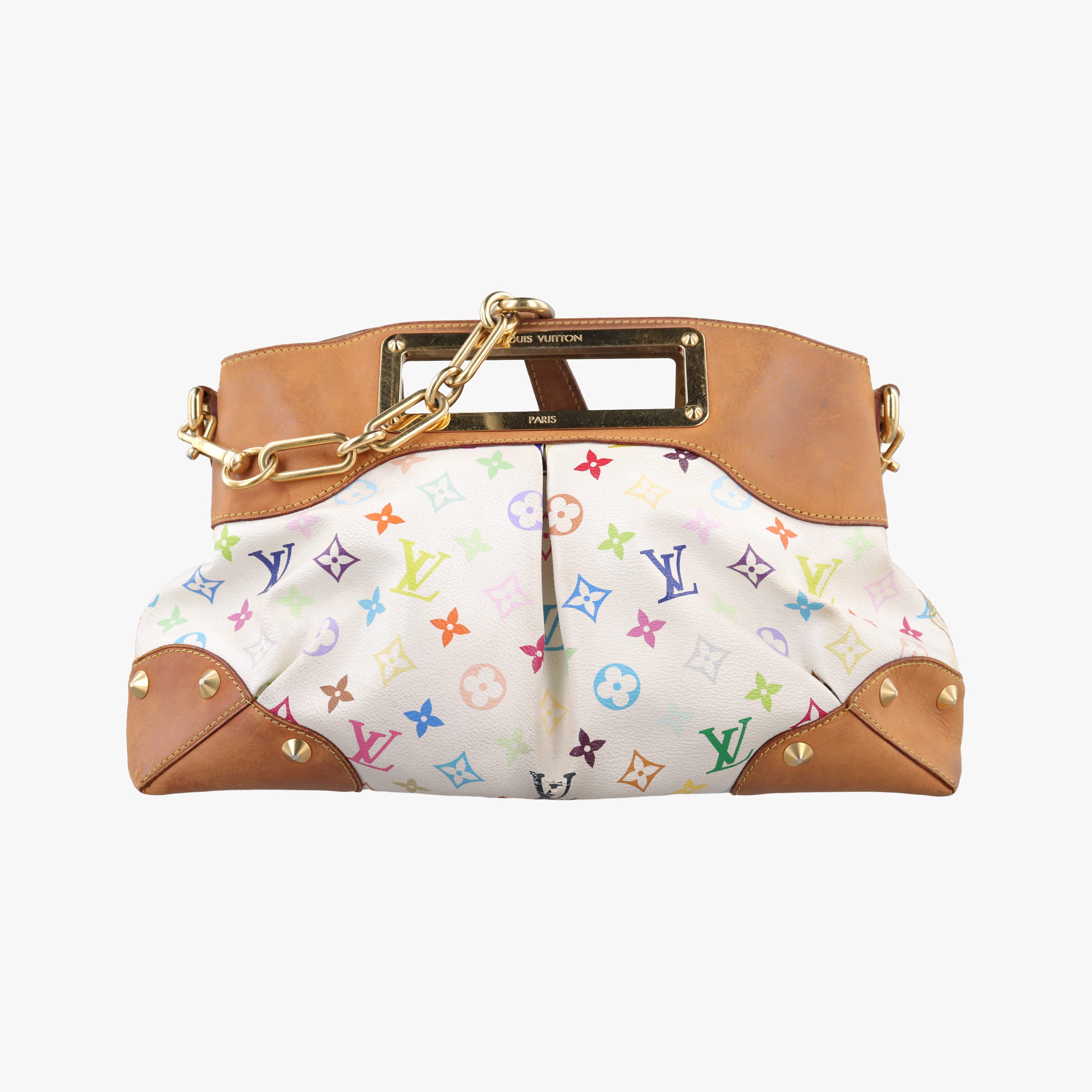 Pre-owned Louis Vuitton JUDY MM white Monogram Multicolor M40255 shoulderbag | stylenewstar