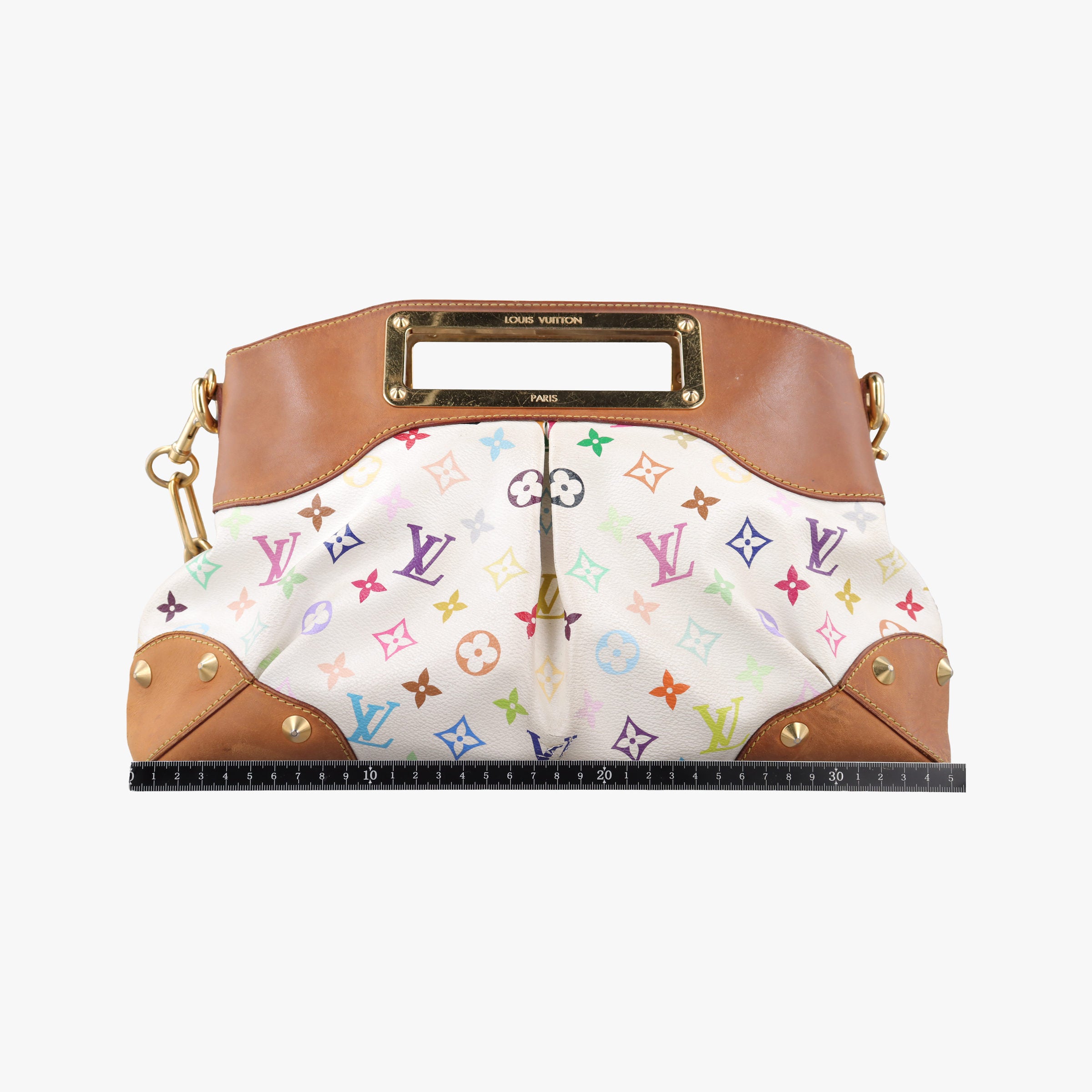 Pre-owned Louis Vuitton JUDY MM white Monogram Multicolor M40255 shoulderbag | stylenewstar