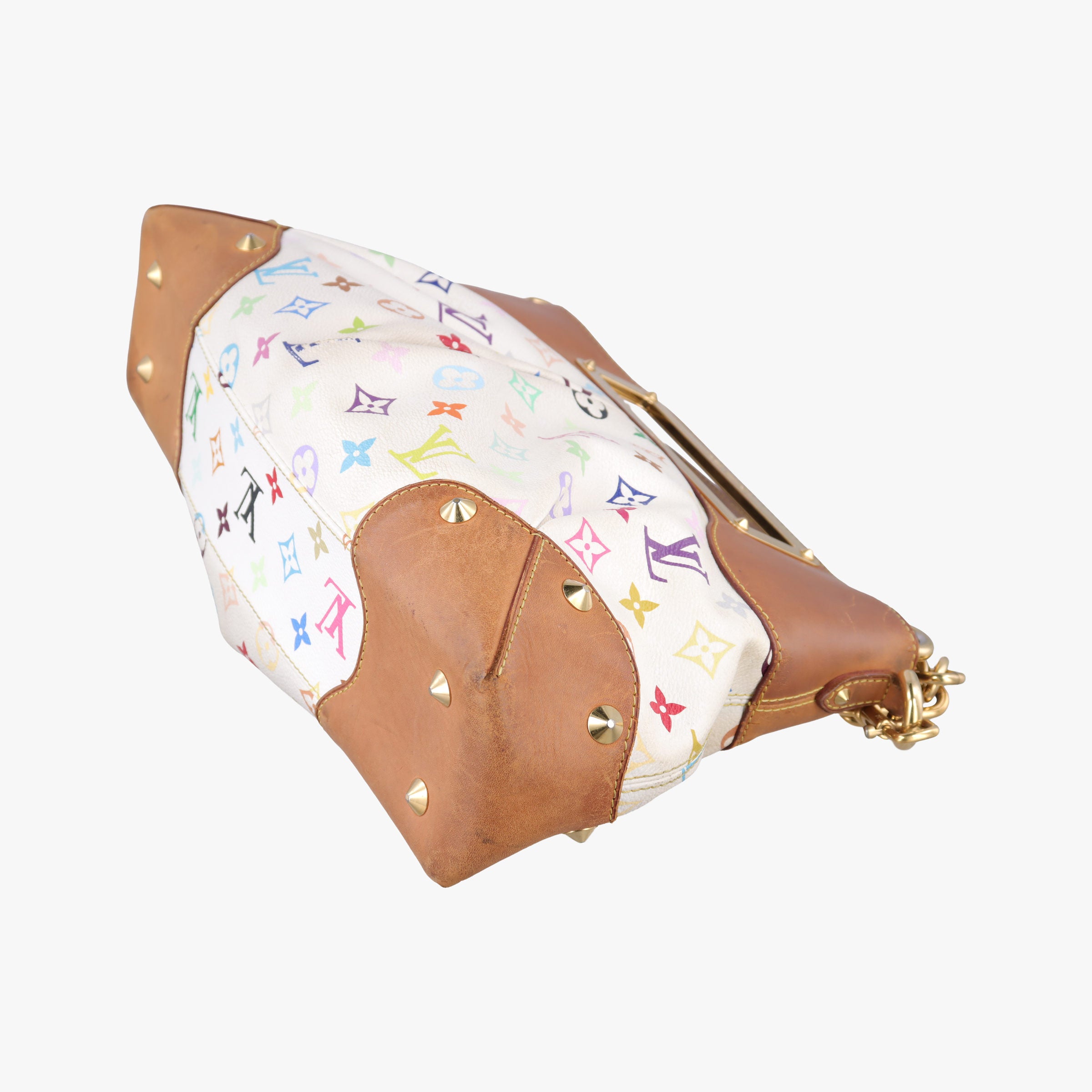 Pre-owned Louis Vuitton JUDY MM white Monogram Multicolor M40255 shoulderbag | stylenewstar