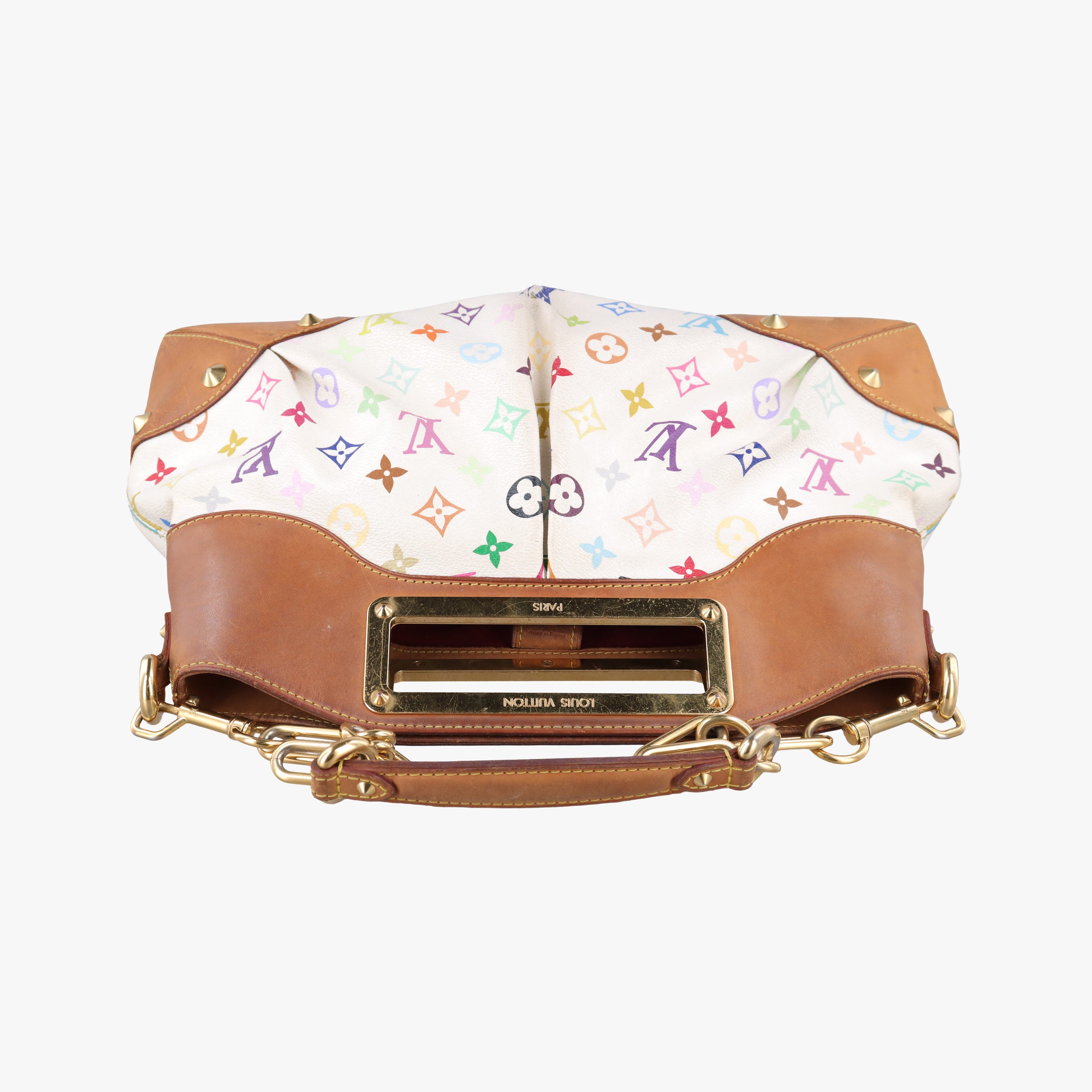 Pre-owned Louis Vuitton JUDY MM white Monogram Multicolor M40255 shoulderbag | stylenewstar