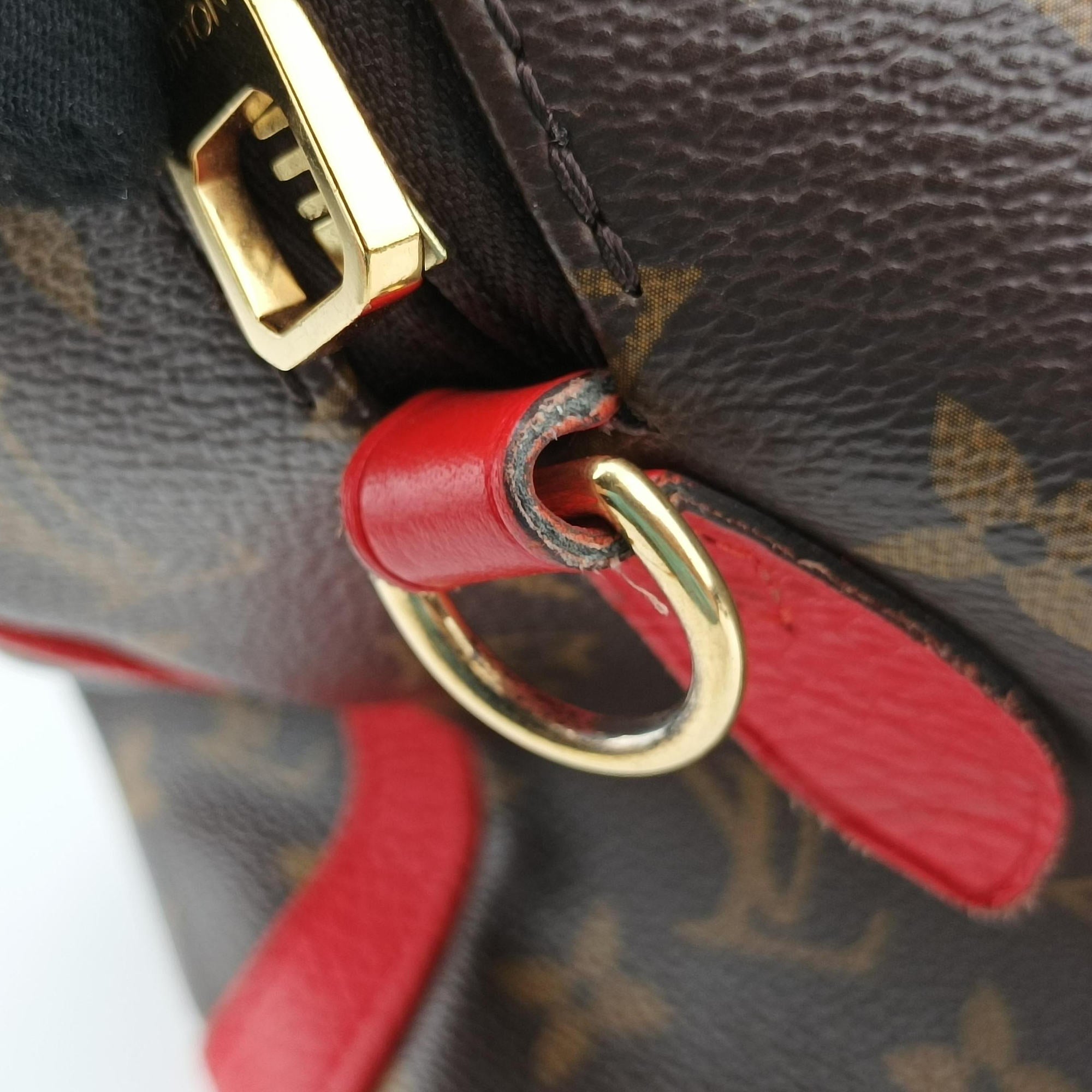 Pre-owned Louis Vuitton RETIRO PM brown×CERISE Monogram Canvas×calf leather M40546 shoulderbag | stylenewstar