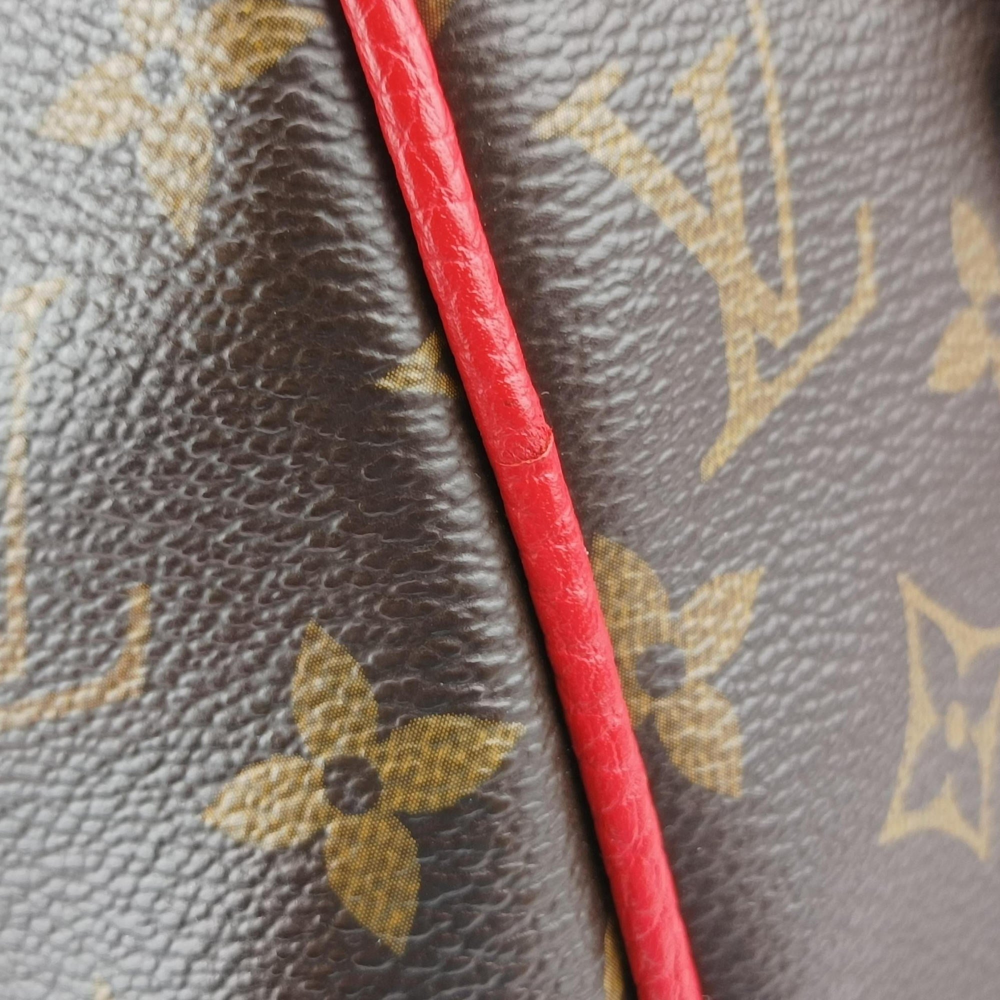 Pre-owned Louis Vuitton RETIRO PM brown×CERISE Monogram Canvas×calf leather M40546 shoulderbag | stylenewstar
