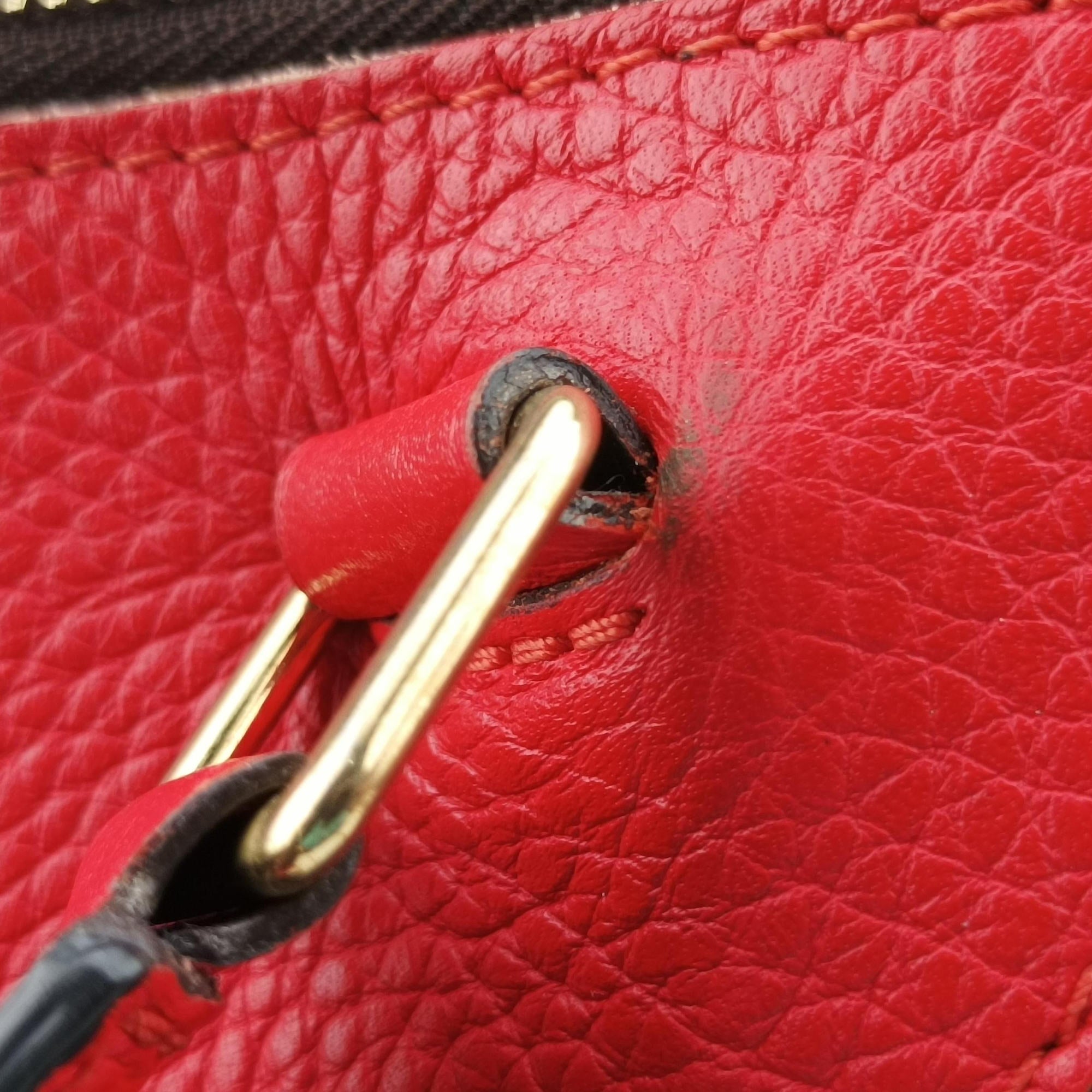 Pre-owned Louis Vuitton RETIRO PM brown×CERISE Monogram Canvas×calf leather M40546 shoulderbag | stylenewstar