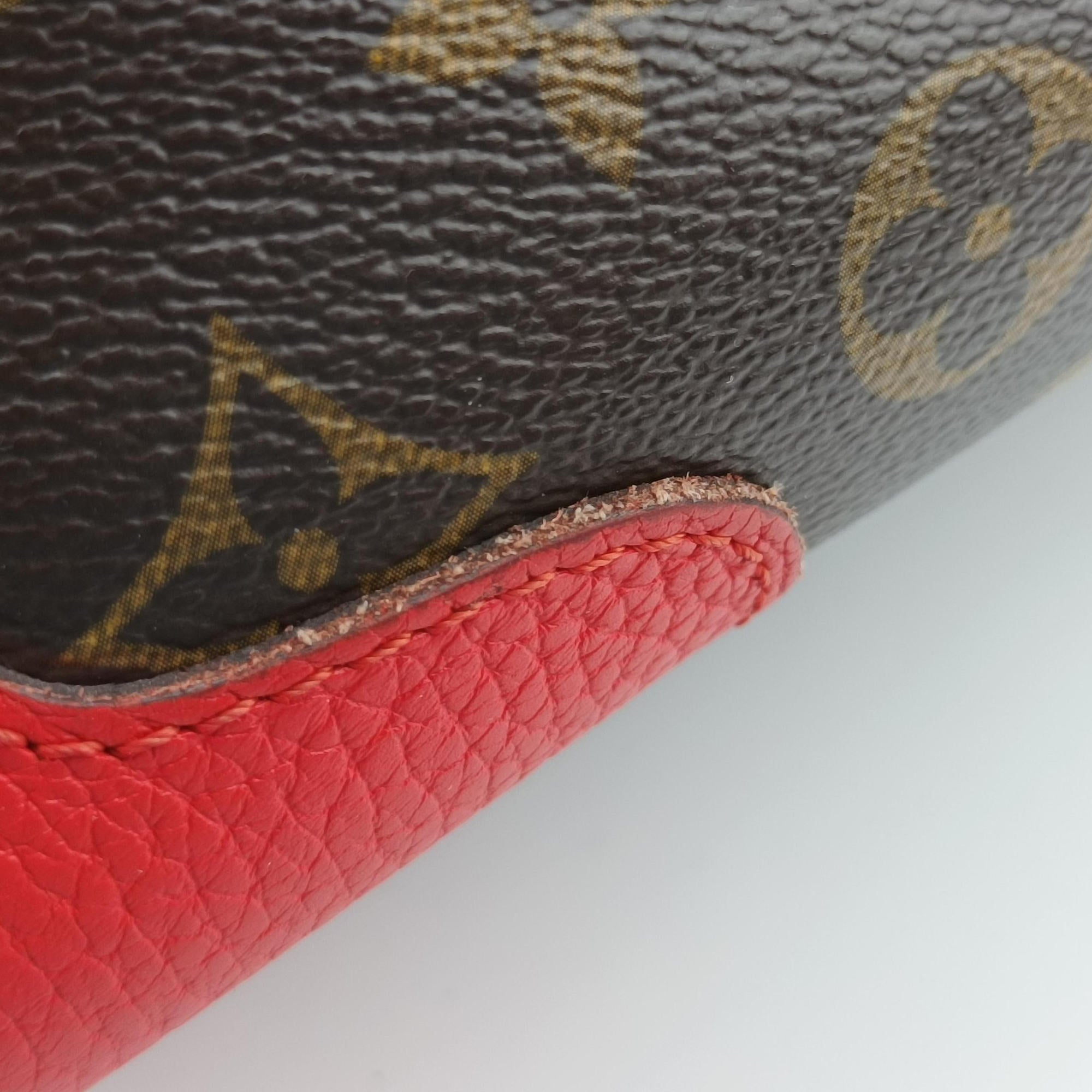 Pre-owned Louis Vuitton RETIRO PM brown×CERISE Monogram Canvas×calf leather M40546 shoulderbag | stylenewstar