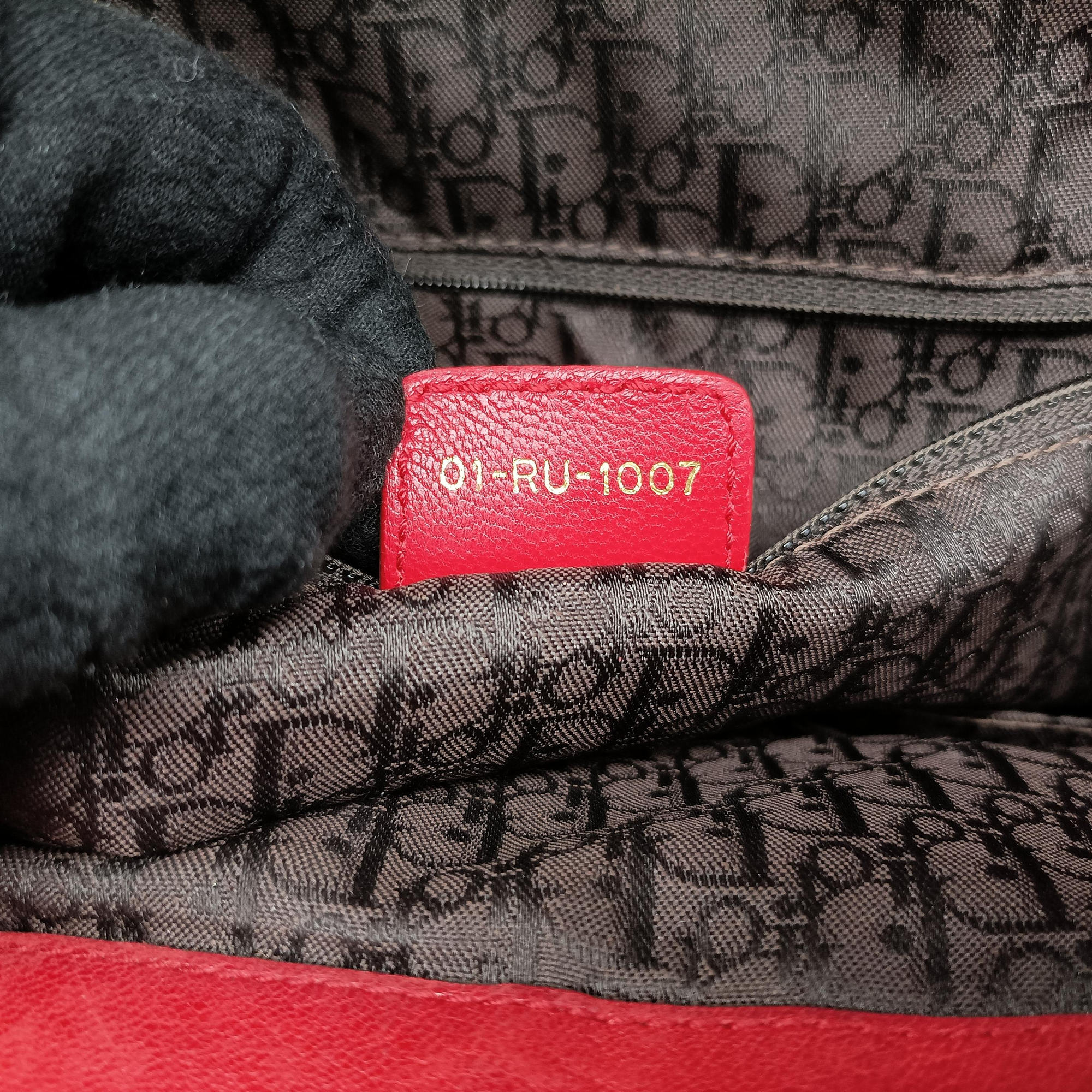 Vintage Christian Dior Plisse Red lambskin  handbag | stylenewstar