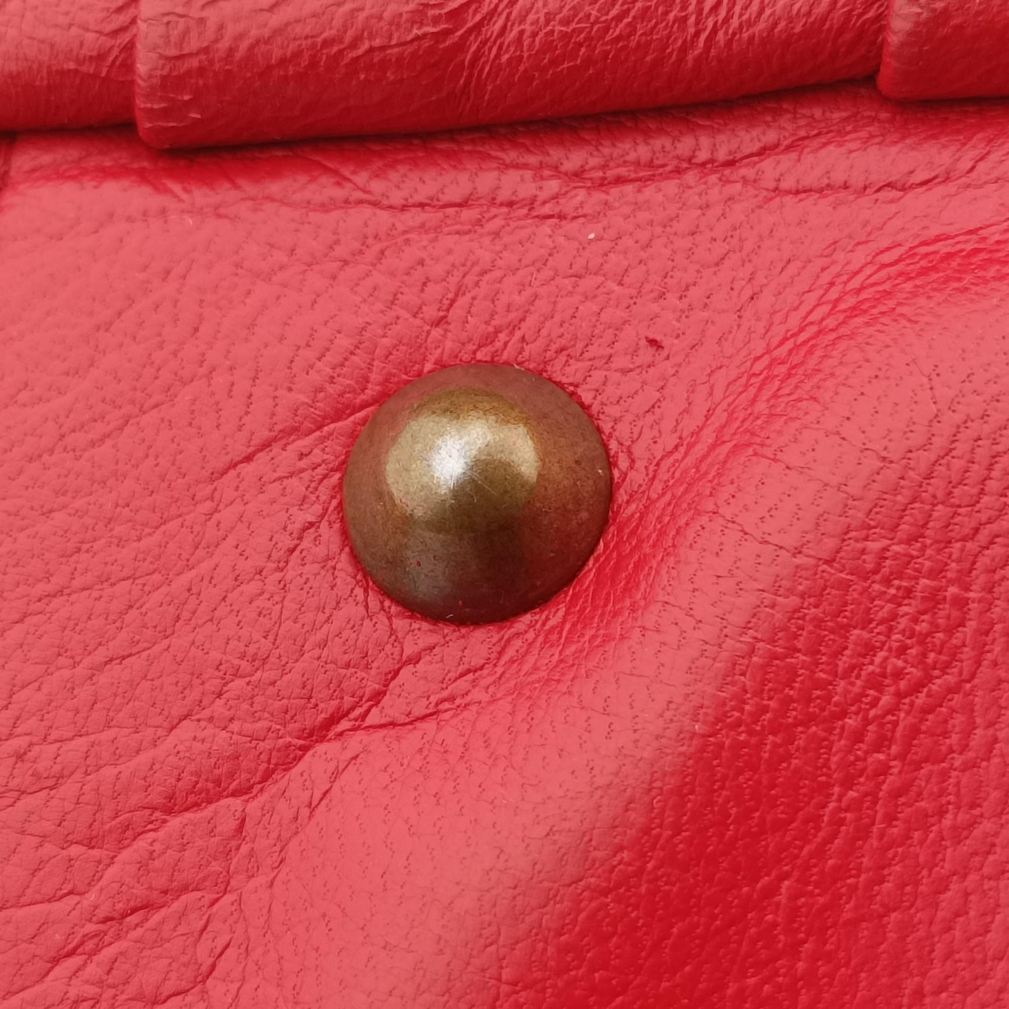 Vintage Christian Dior Plisse Red lambskin  handbag | stylenewstar
