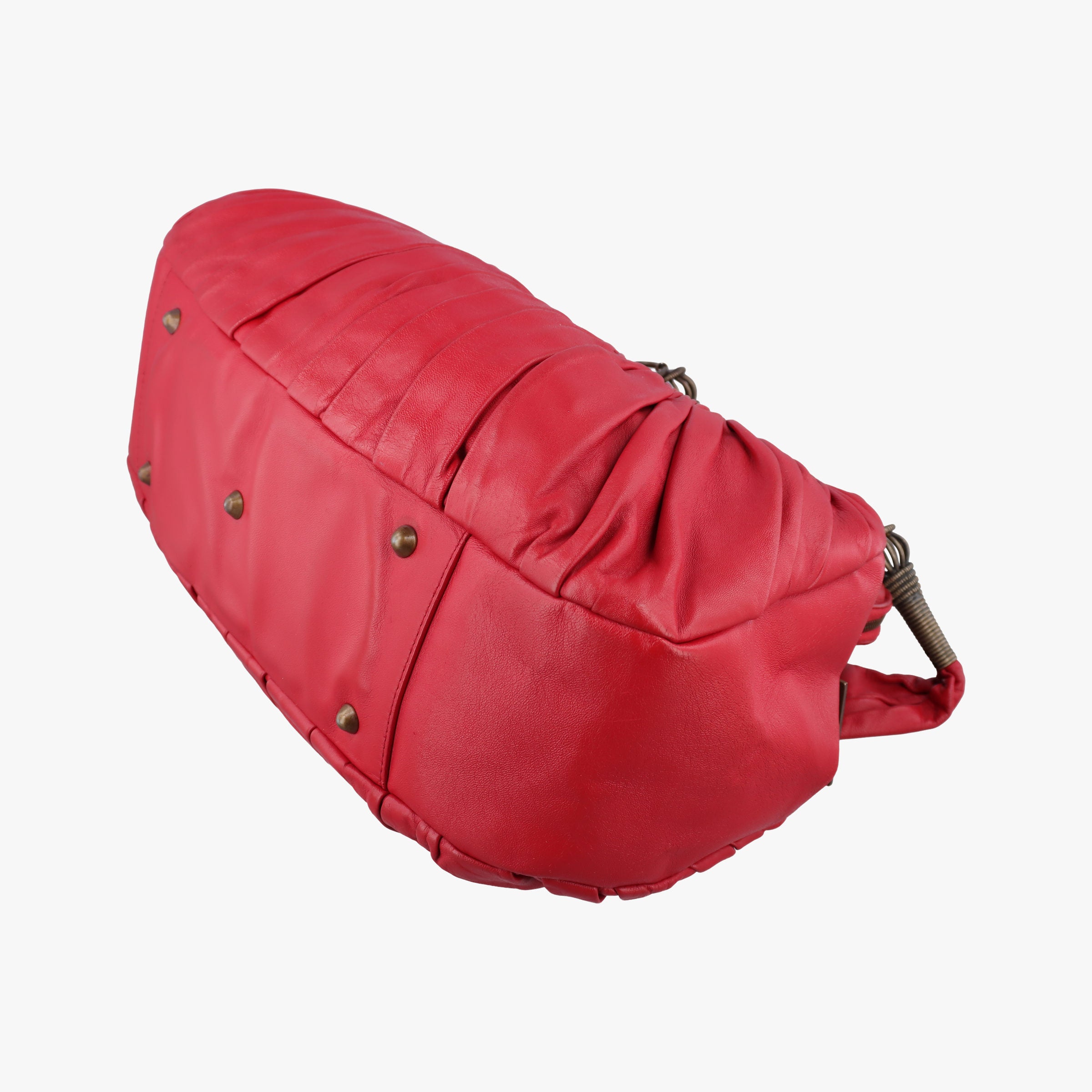 Vintage Christian Dior Plisse Red lambskin  handbag | stylenewstar