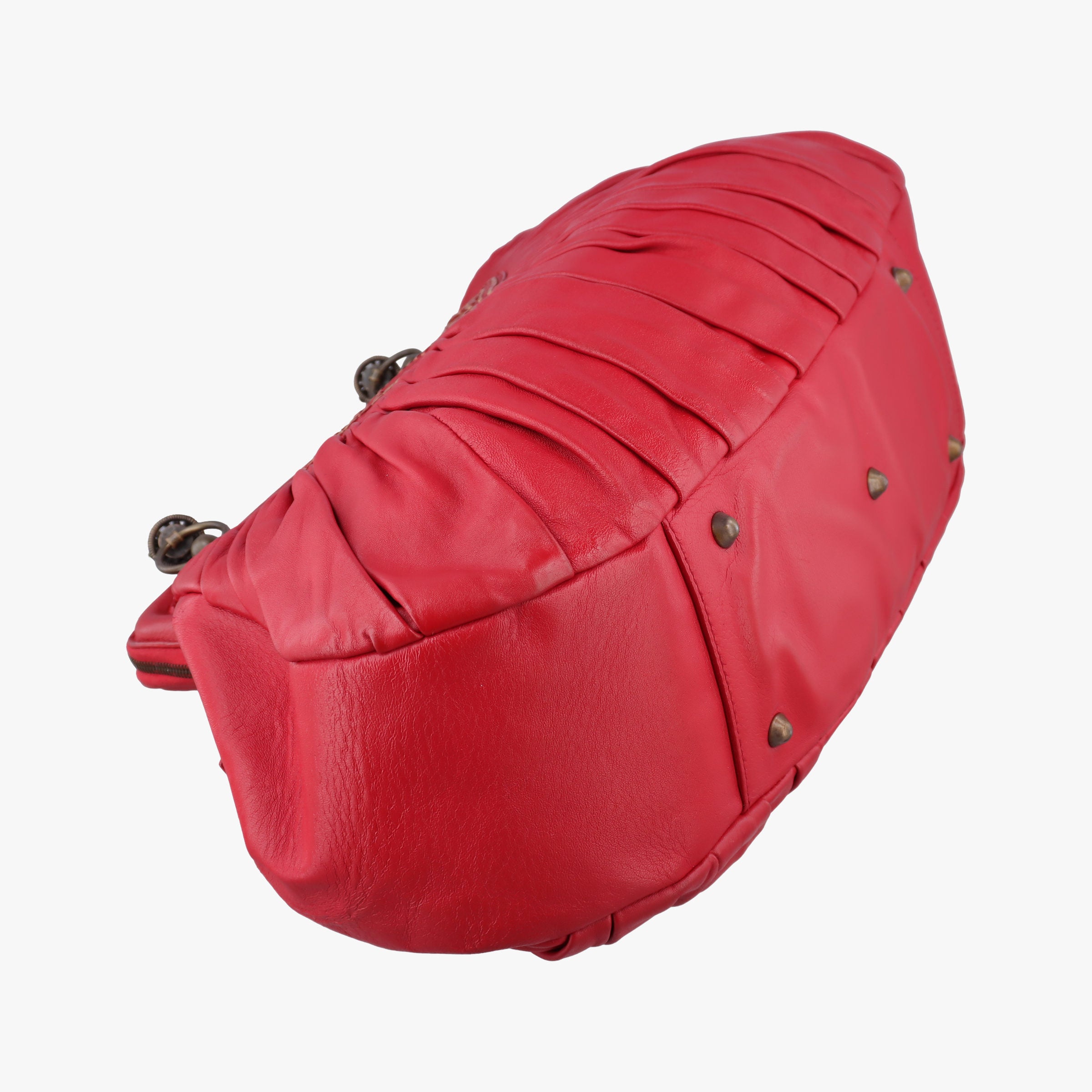 Vintage Christian Dior Plisse Red lambskin  handbag | stylenewstar