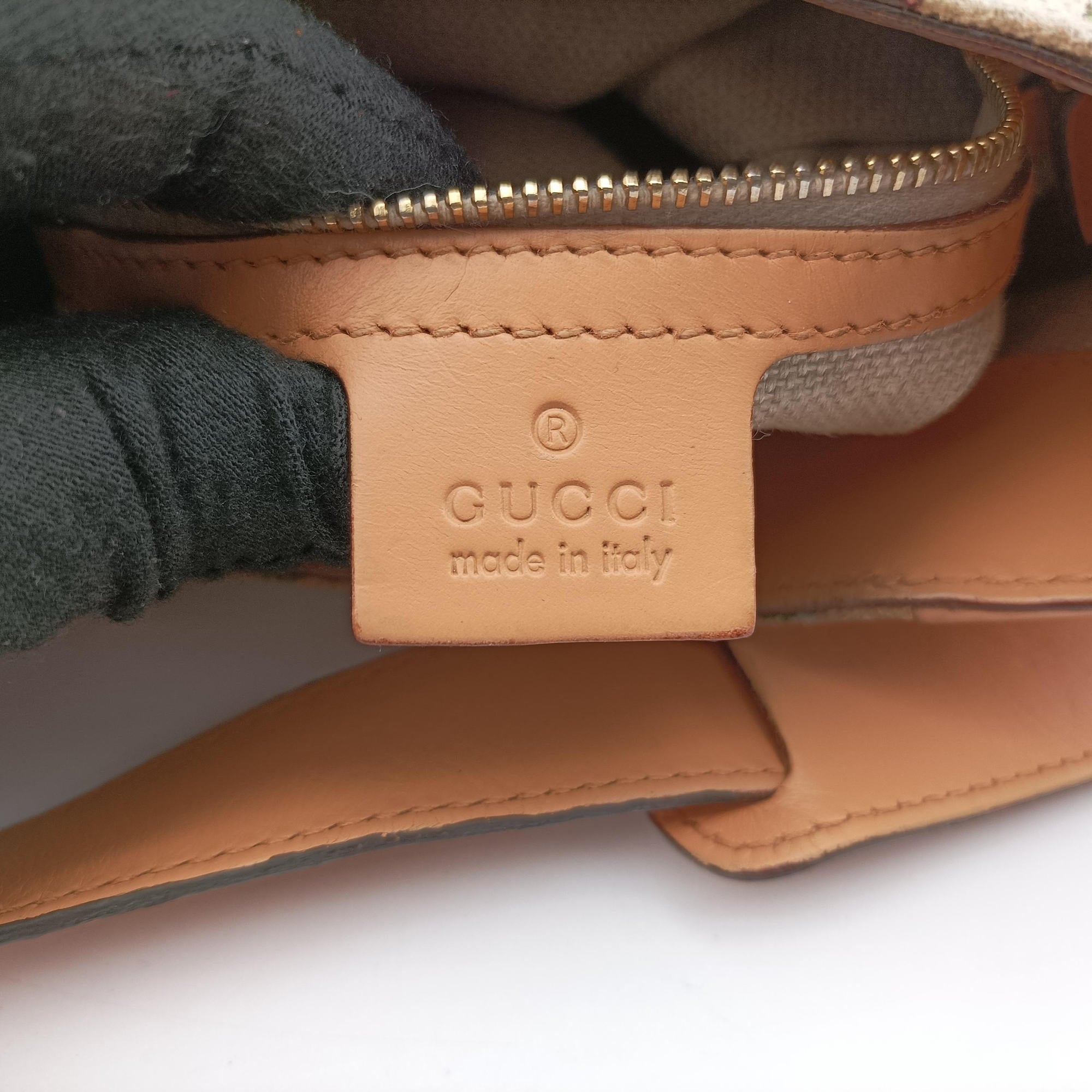 Pre-owned Gucci Horsebit Hobo Ivory×Pink×Multicolor canvas×leather 137388 shoulderbag | stylenewstar