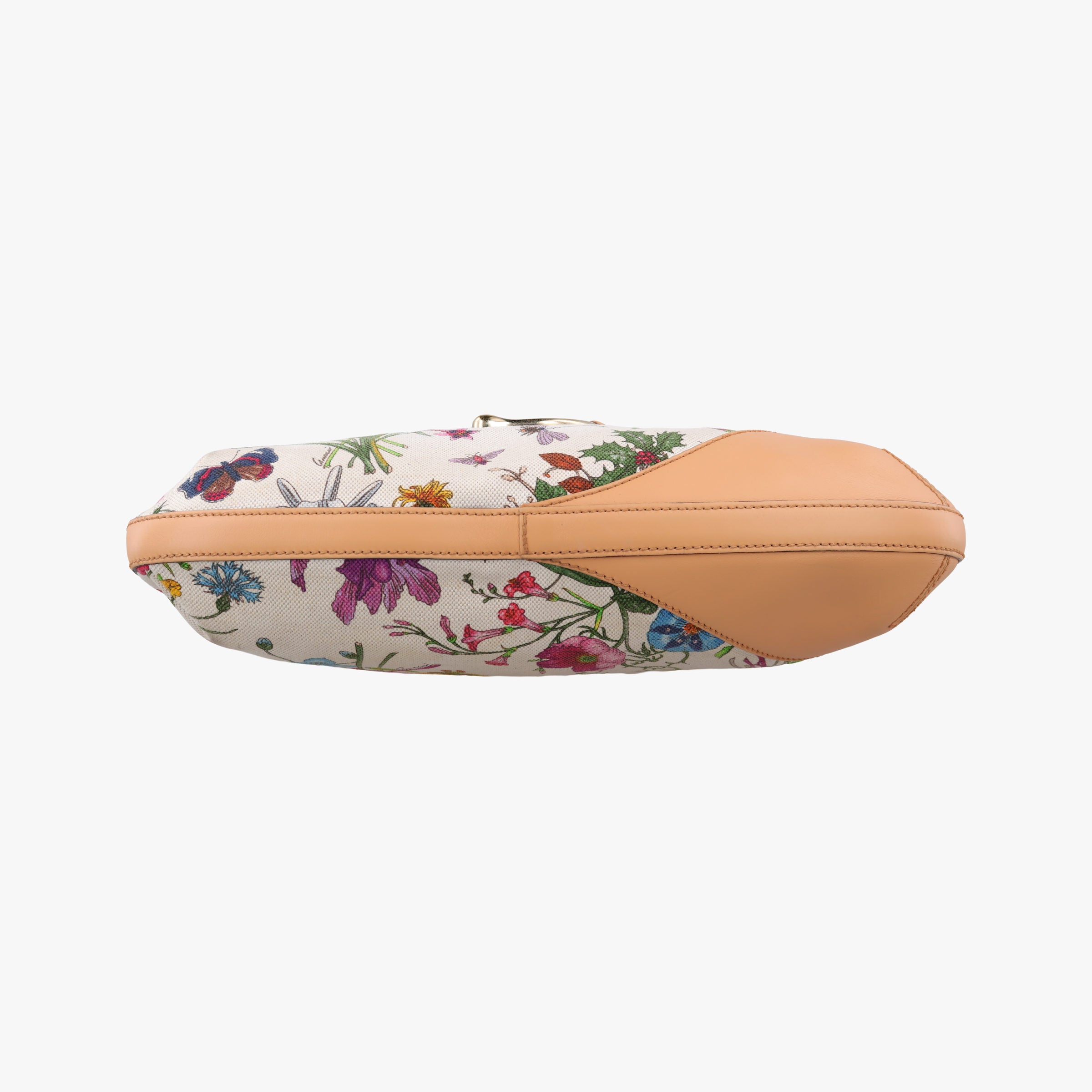 Pre-owned Gucci Horsebit Hobo Ivory×Pink×Multicolor canvas×leather 137388 shoulderbag | stylenewstar
