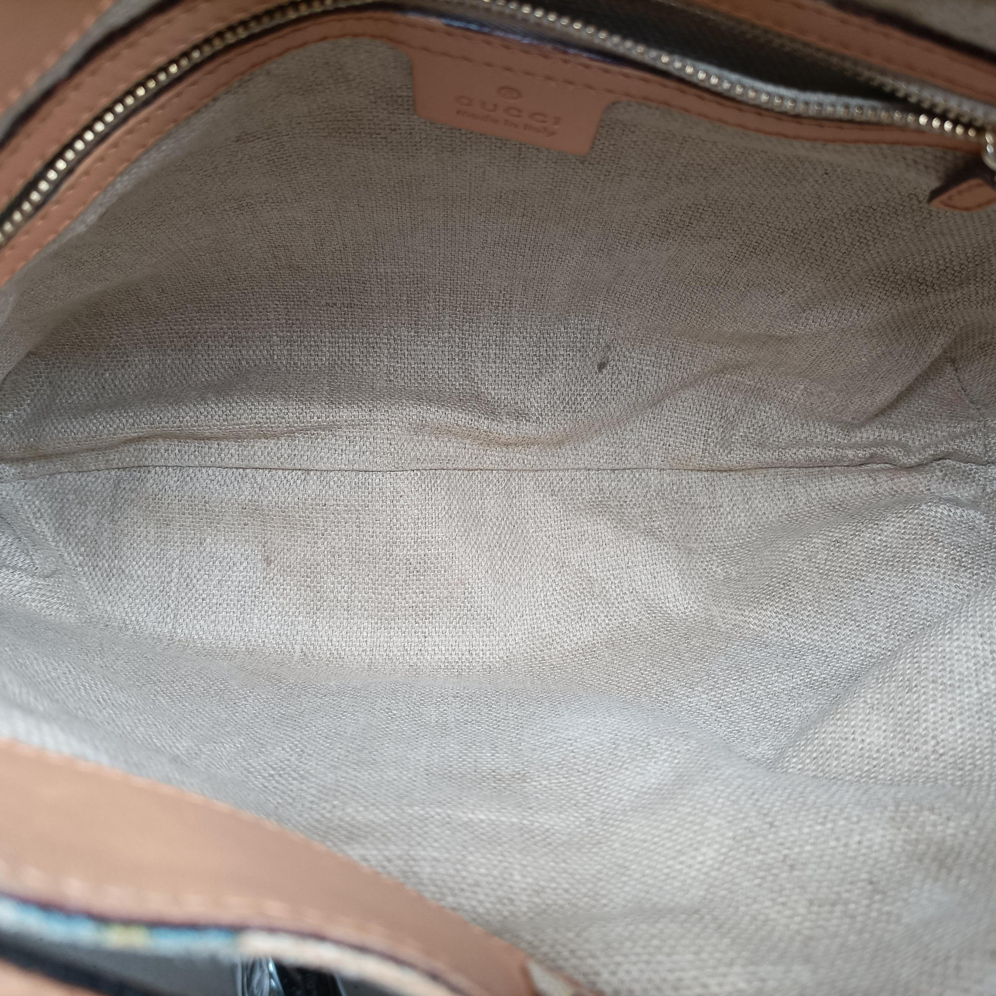 Pre-owned Gucci Horsebit Hobo Ivory×Pink×Multicolor canvas×leather 137388 shoulderbag | stylenewstar