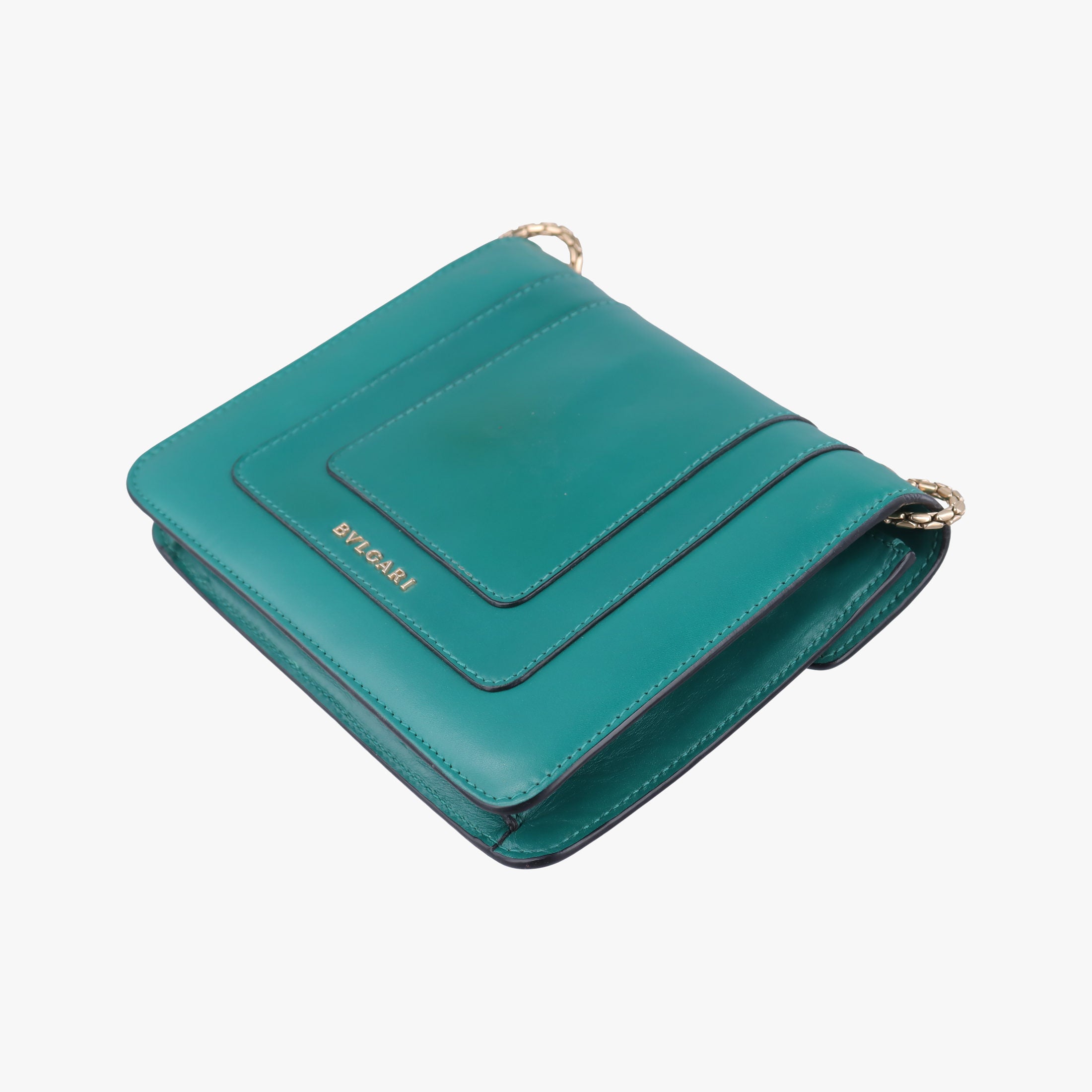 Pre-owned Bvlgari Serpenti Forever Green leather  shoulderbag | stylenewstar