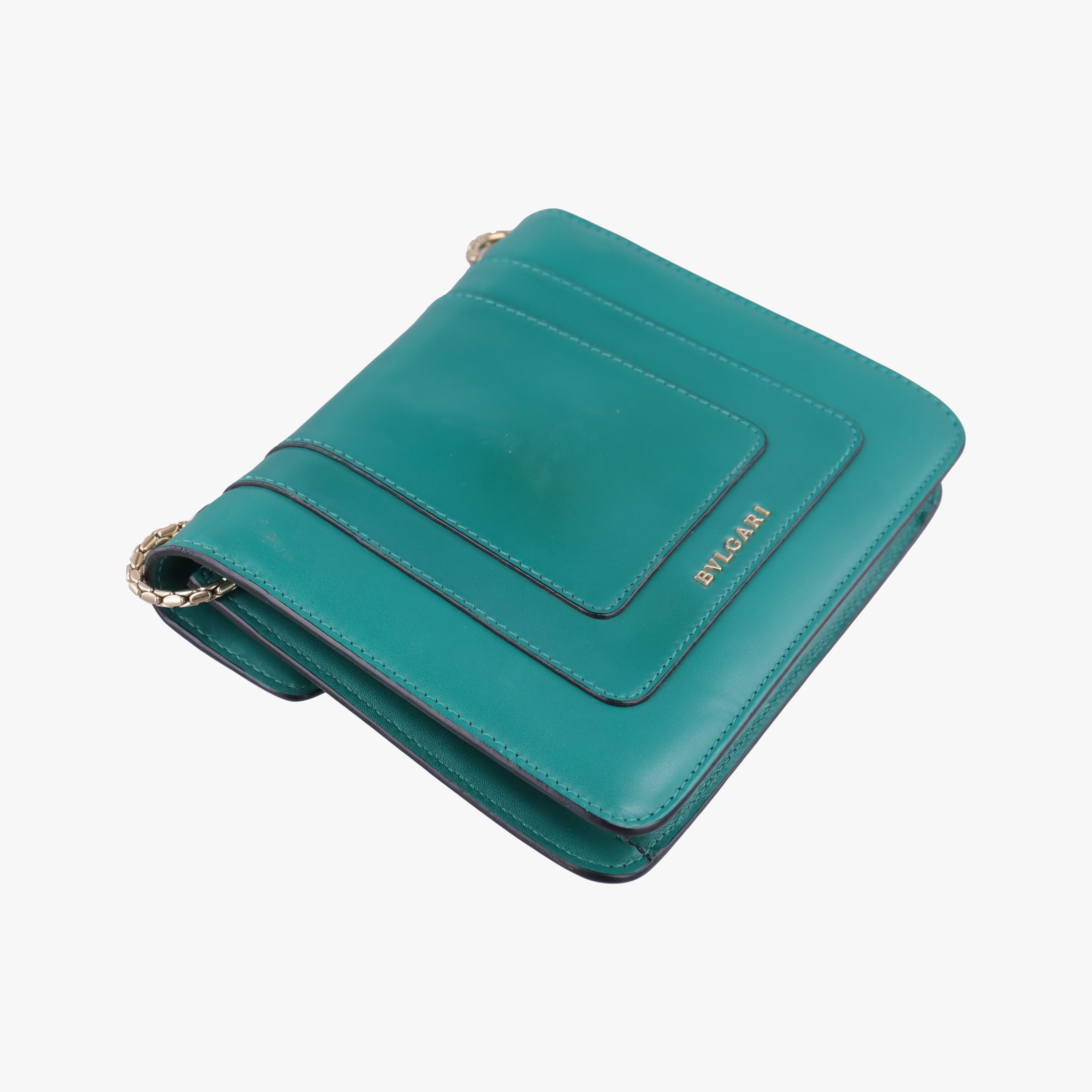 Pre-owned Bvlgari Serpenti Forever Green leather  shoulderbag | stylenewstar