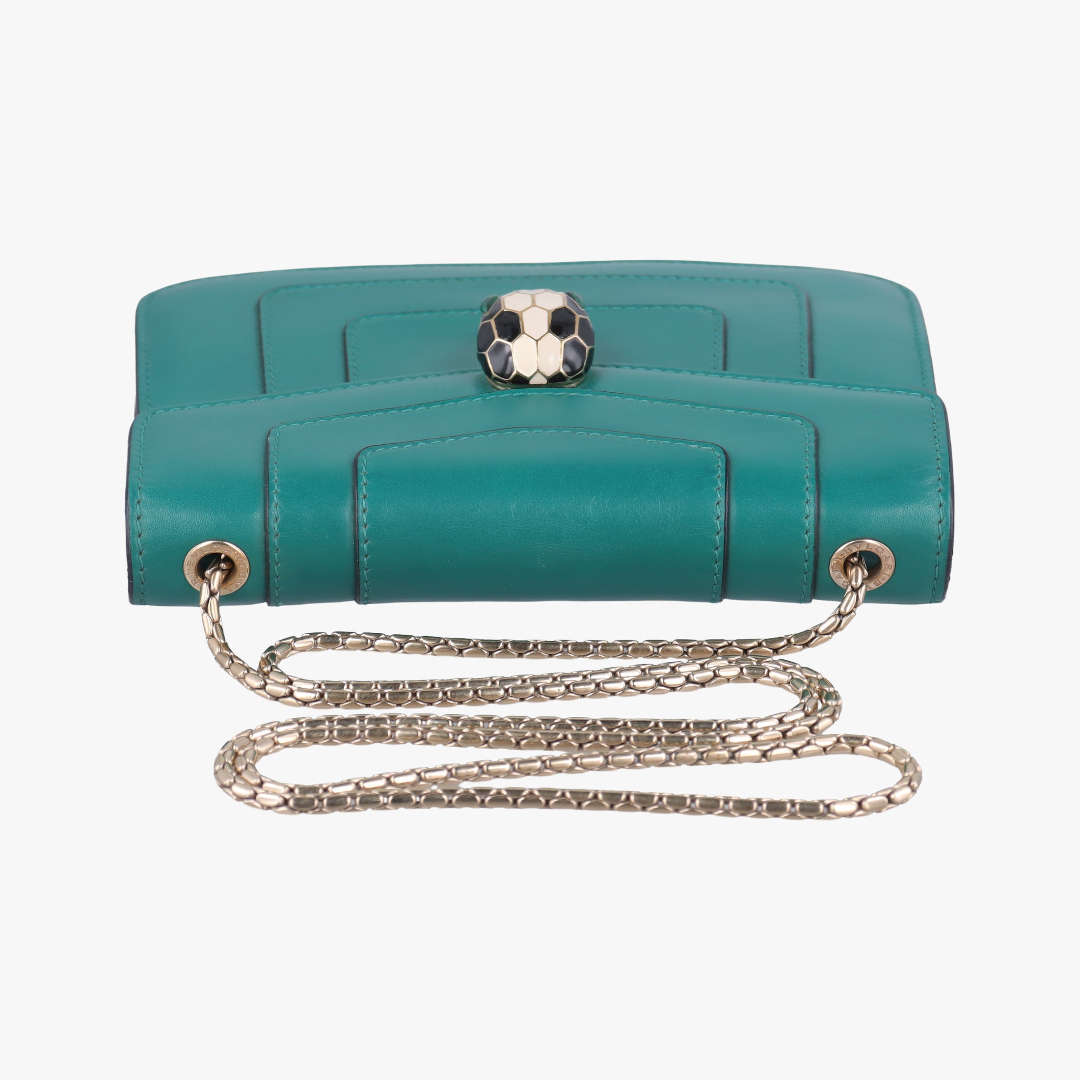 Pre-owned Bvlgari Serpenti Forever Green leather  shoulderbag | stylenewstar