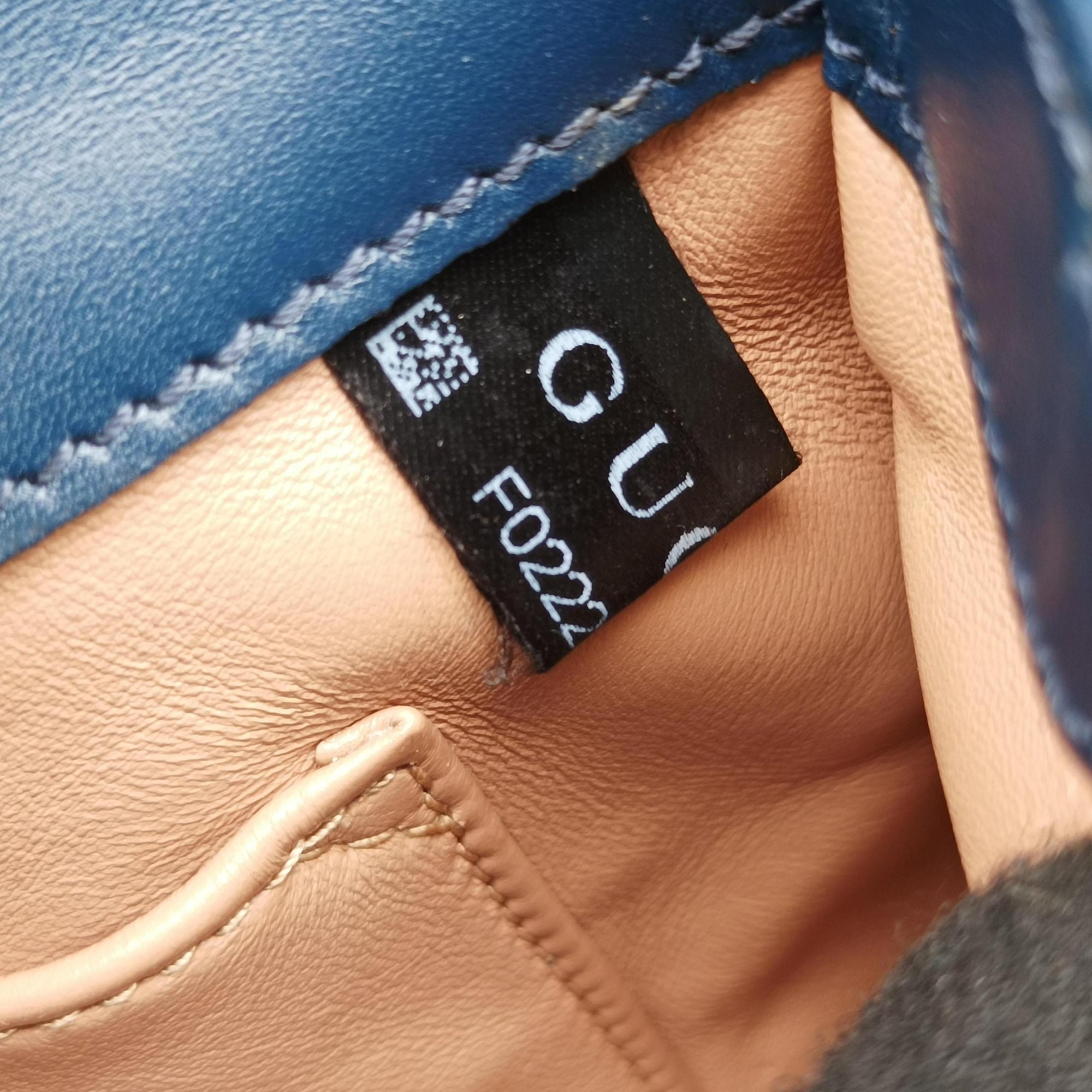 Pre-owned Gucci Queen Margaret Navy Leather 453778 shoulderbag | stylenewstar