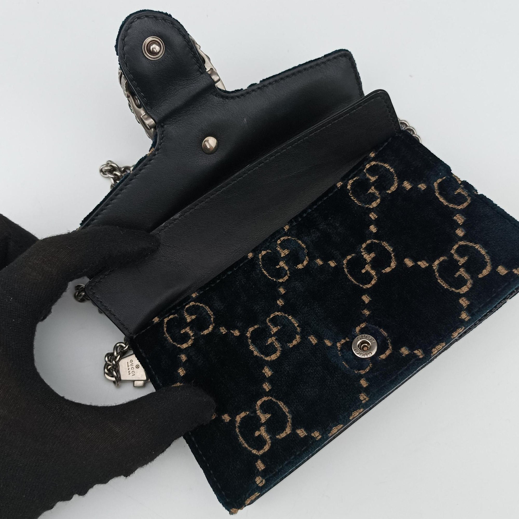 Vintage Gucci Dionysus Navy velour 476432 shoulderbag | stylenewstar