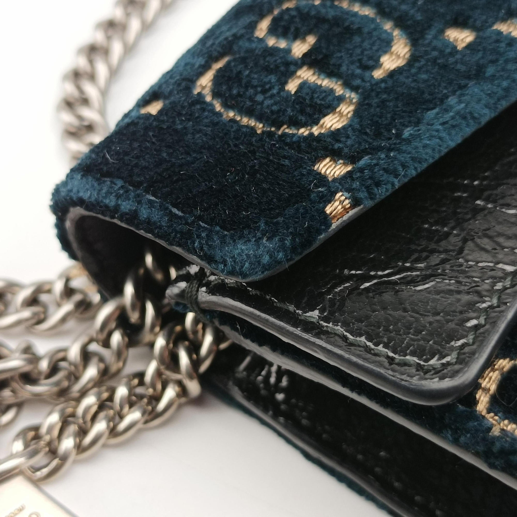 Vintage Gucci Dionysus Navy velour 476432 shoulderbag | stylenewstar