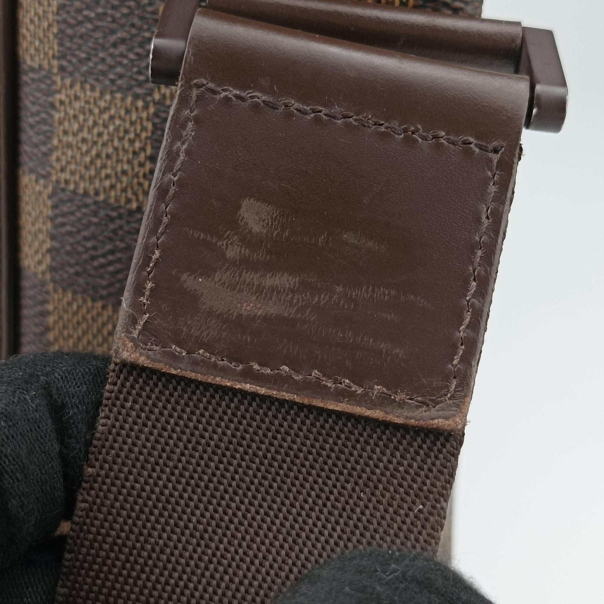Pre-owned Louis Vuitton OLAV MM EBENE Damier Canvas N41441 shoulderbag | stylenewstar