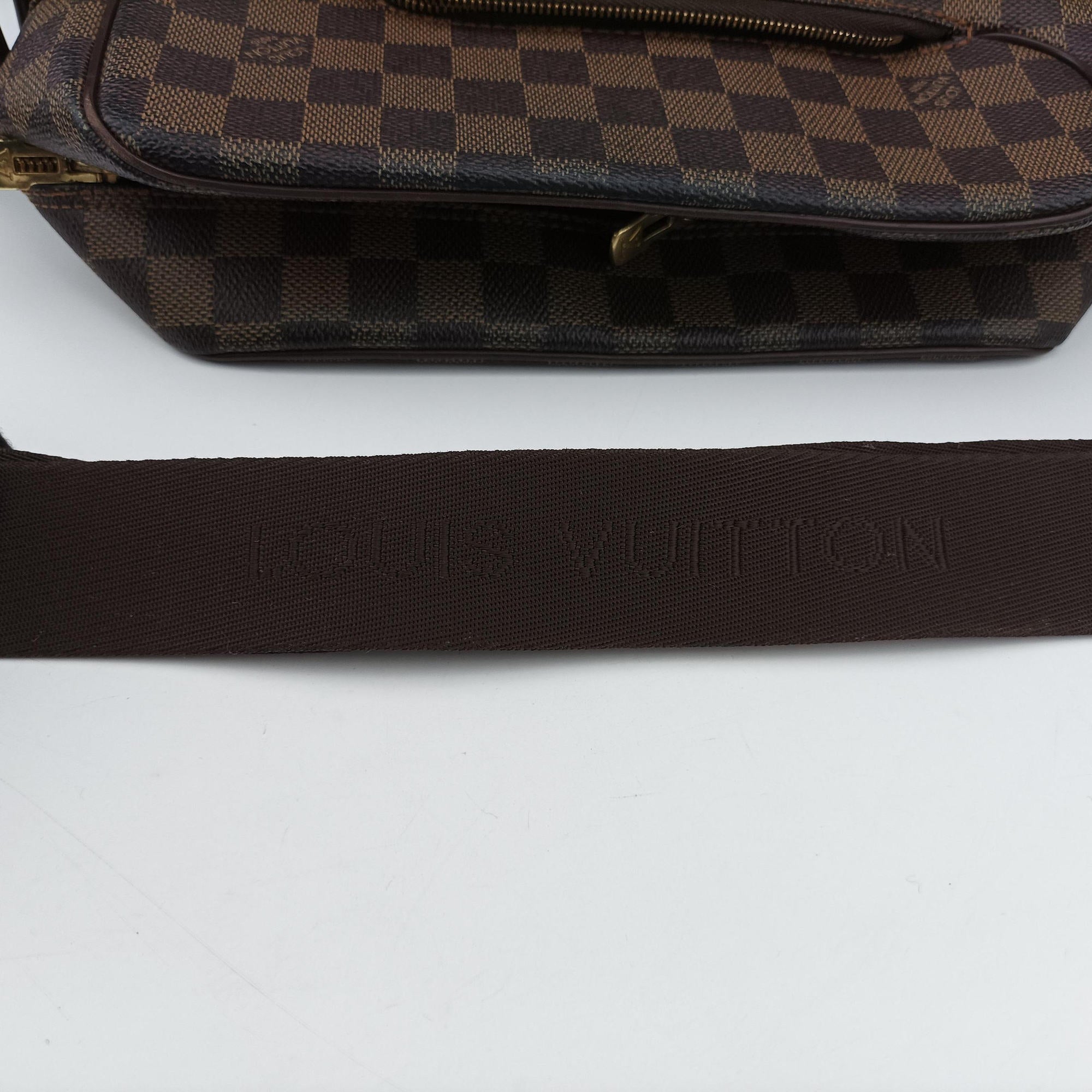 Pre-owned Louis Vuitton OLAV MM EBENE Damier Canvas N41441 shoulderbag | stylenewstar