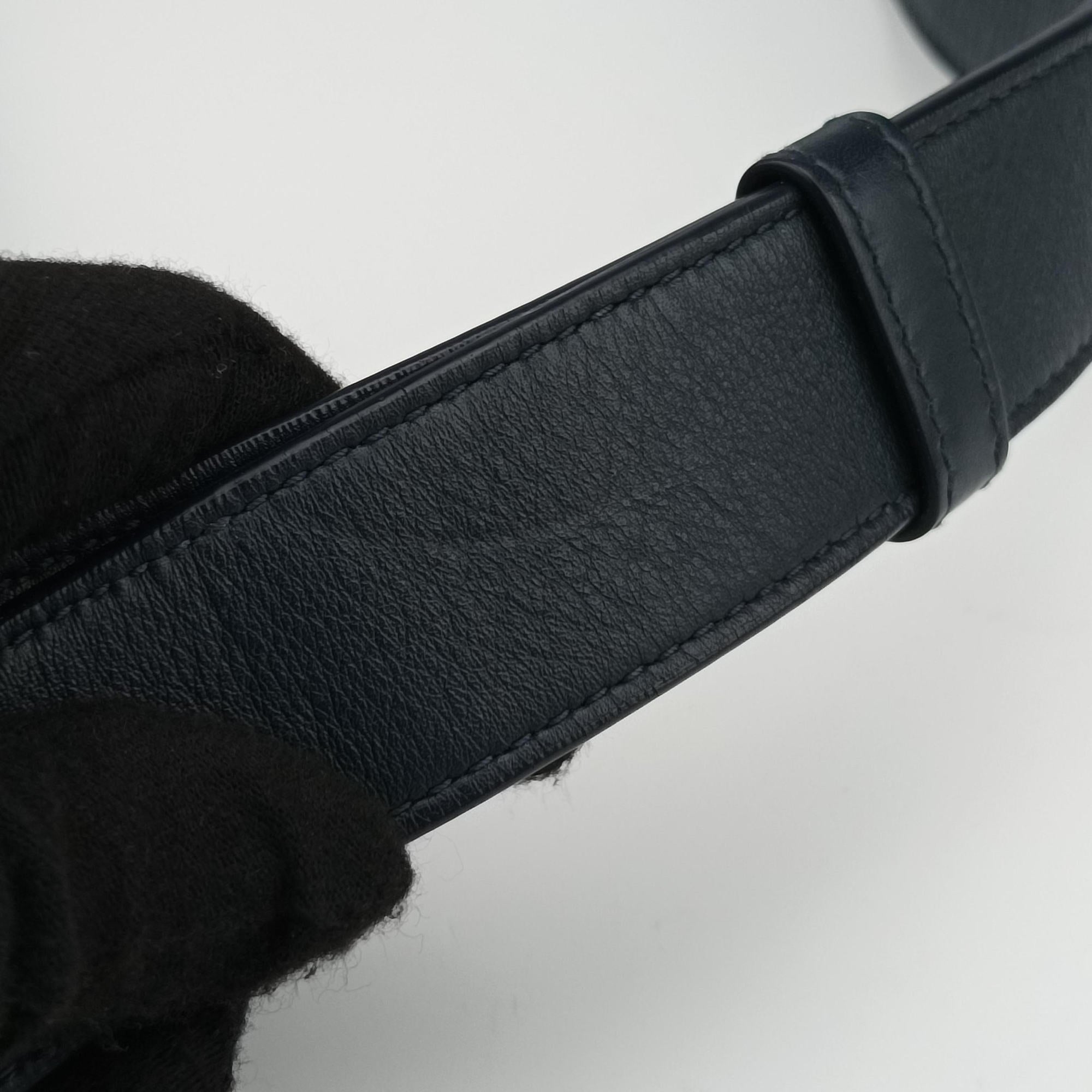 Pre-owned Bottega Veneta Intrecciato Navy lambskin  shoulderbag | stylenewstar