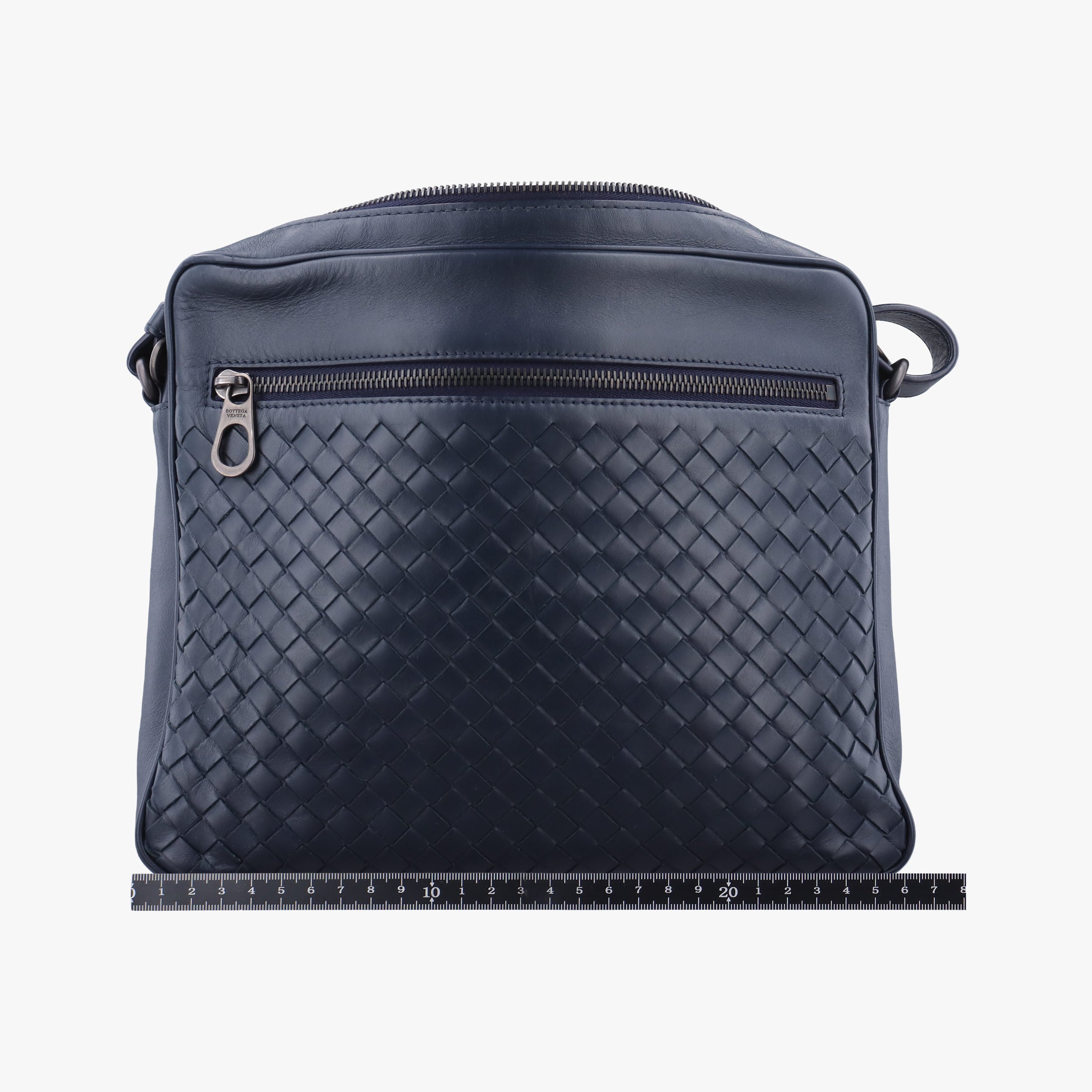 Pre-owned Bottega Veneta Intrecciato Navy lambskin  shoulderbag | stylenewstar
