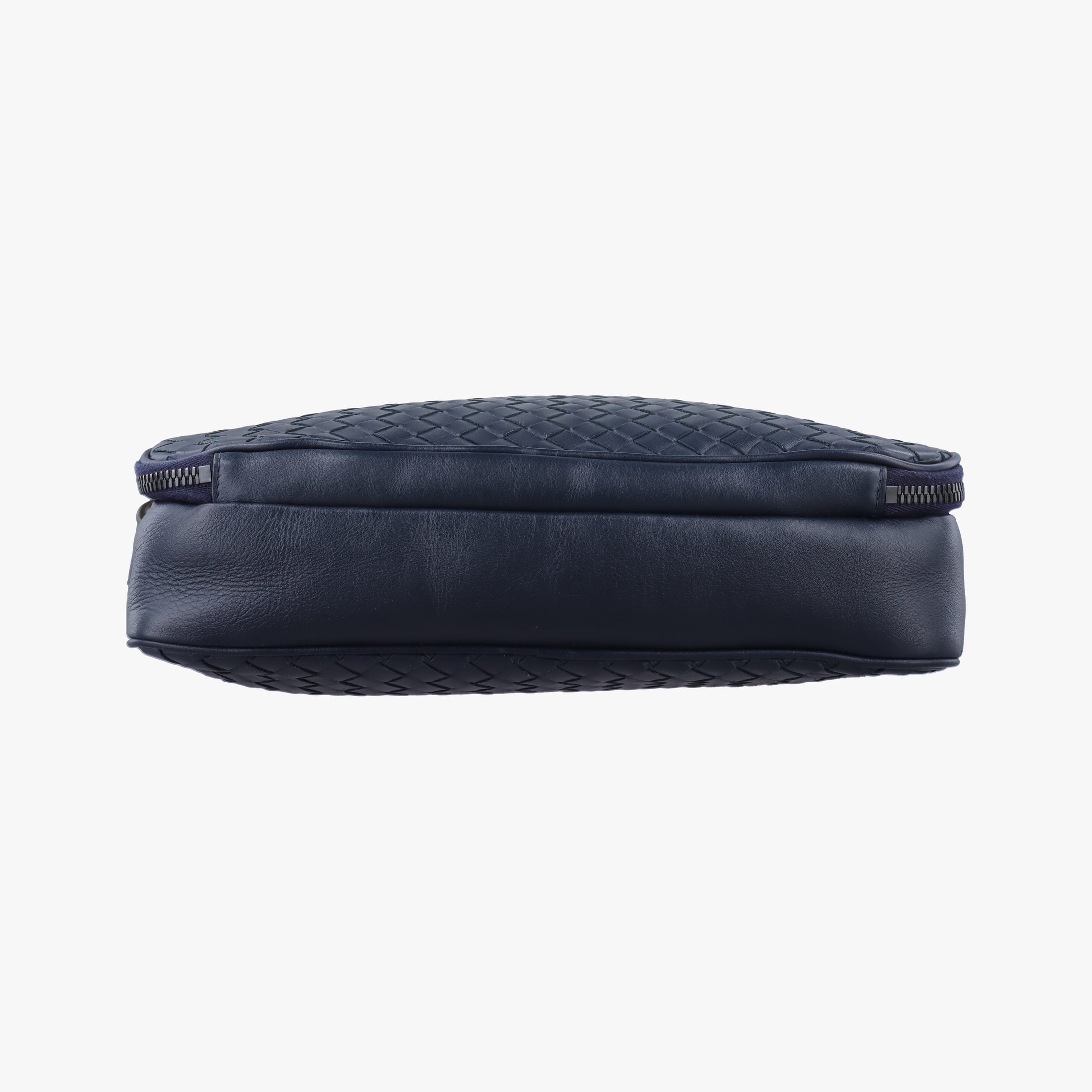 Pre-owned Bottega Veneta Intrecciato Navy lambskin  shoulderbag | stylenewstar