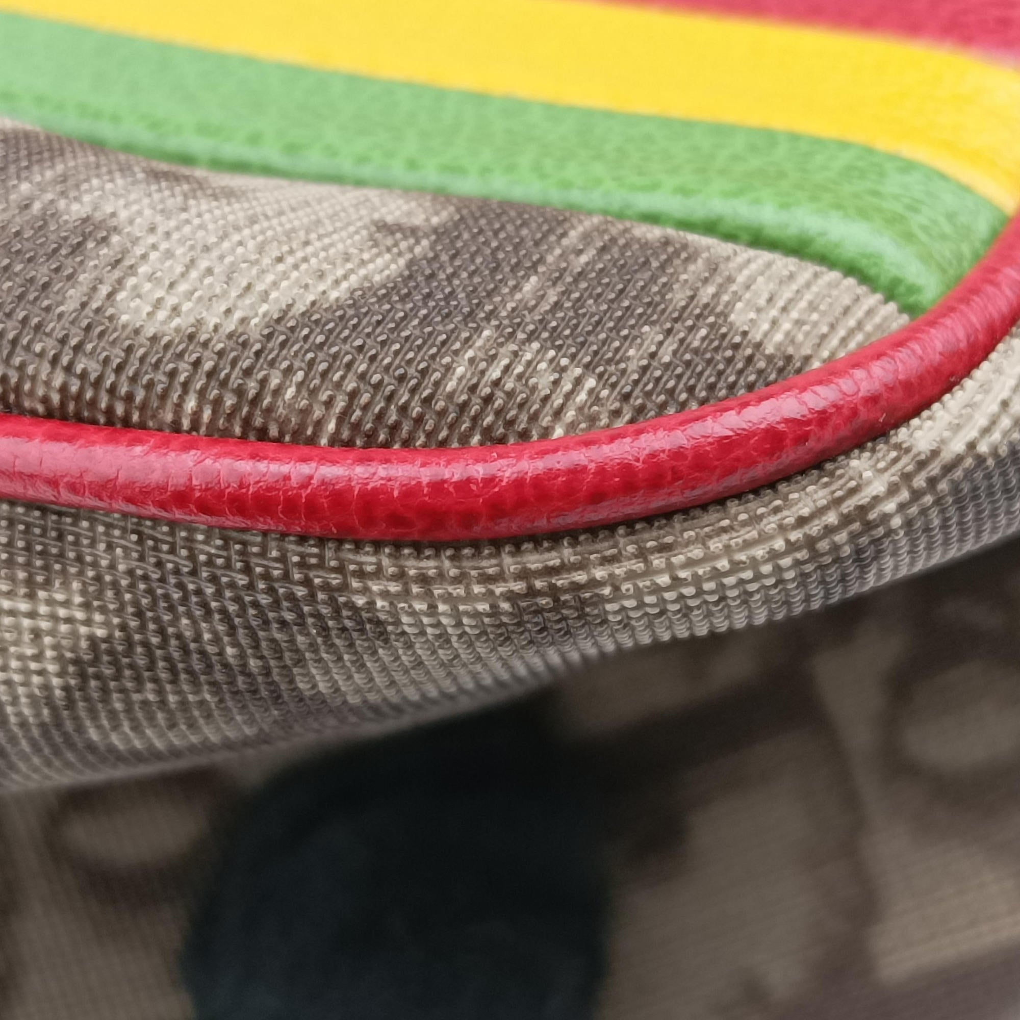 Pre-owned Christian Dior Rasta Trotter Messenger beige×Multicolour PVC coated canvas x leather  shoulderbag | stylenewstar