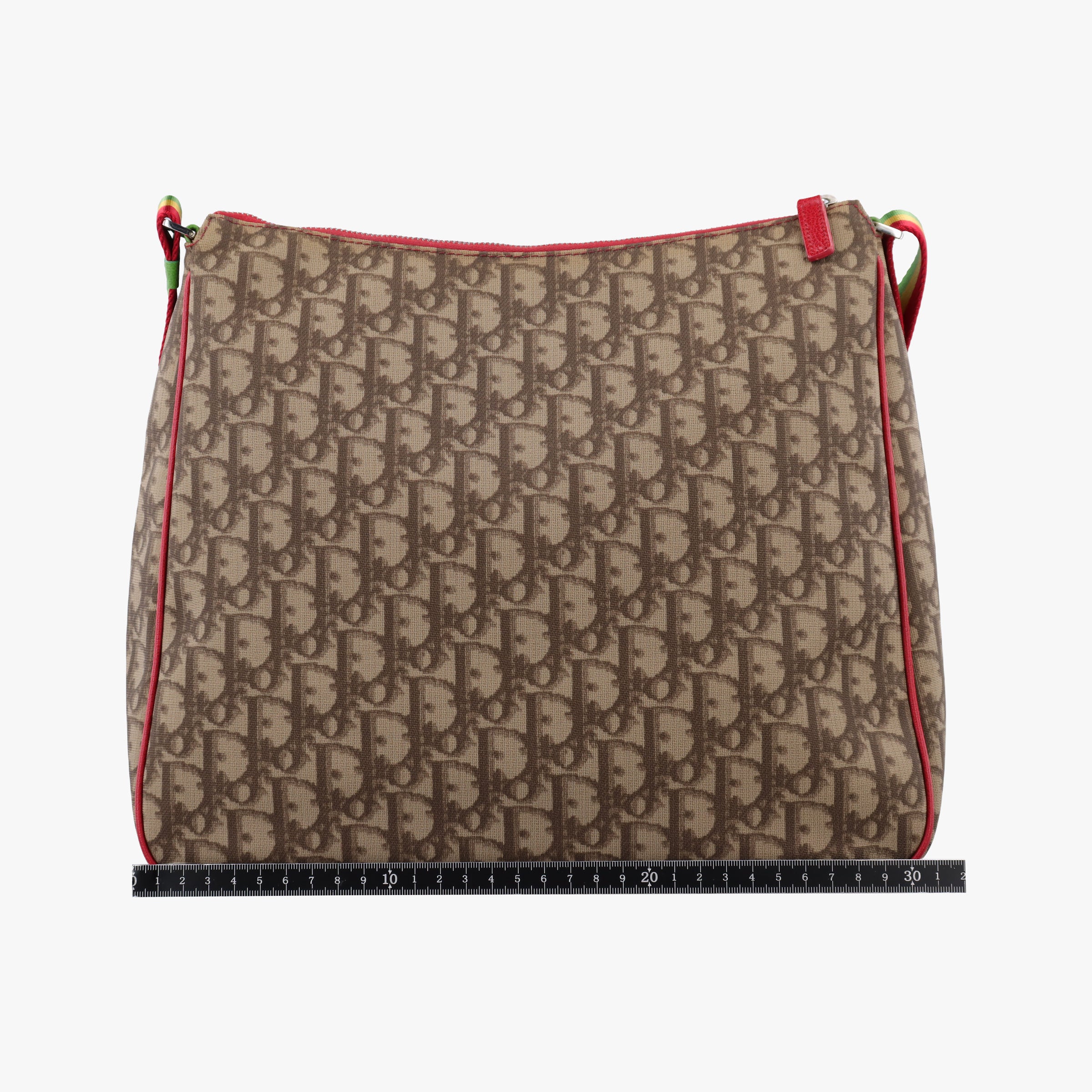 Pre-owned Christian Dior Rasta Trotter Messenger beige×Multicolour PVC coated canvas x leather  shoulderbag | stylenewstar