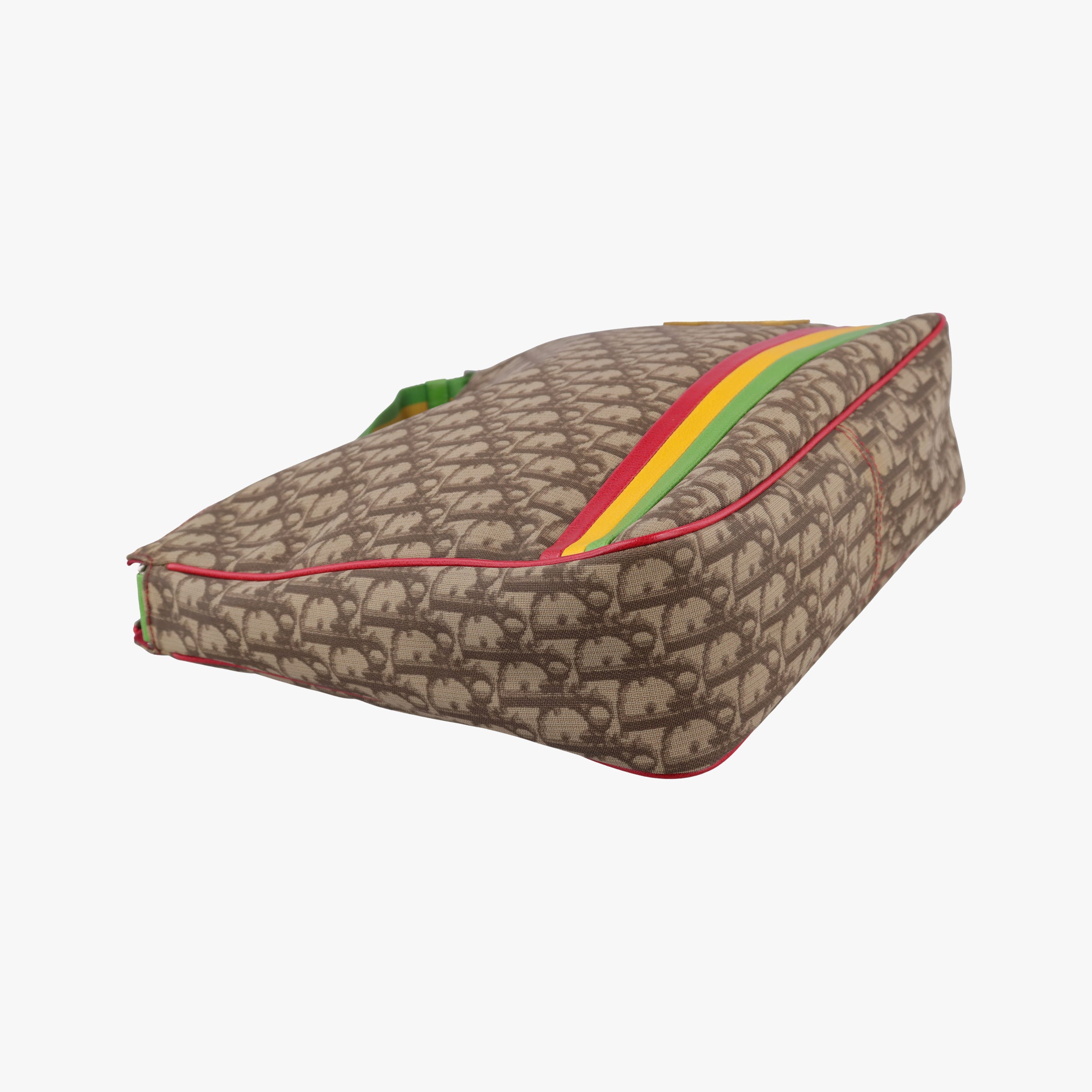 Pre-owned Christian Dior Rasta Trotter Messenger beige×Multicolour PVC coated canvas x leather  shoulderbag | stylenewstar