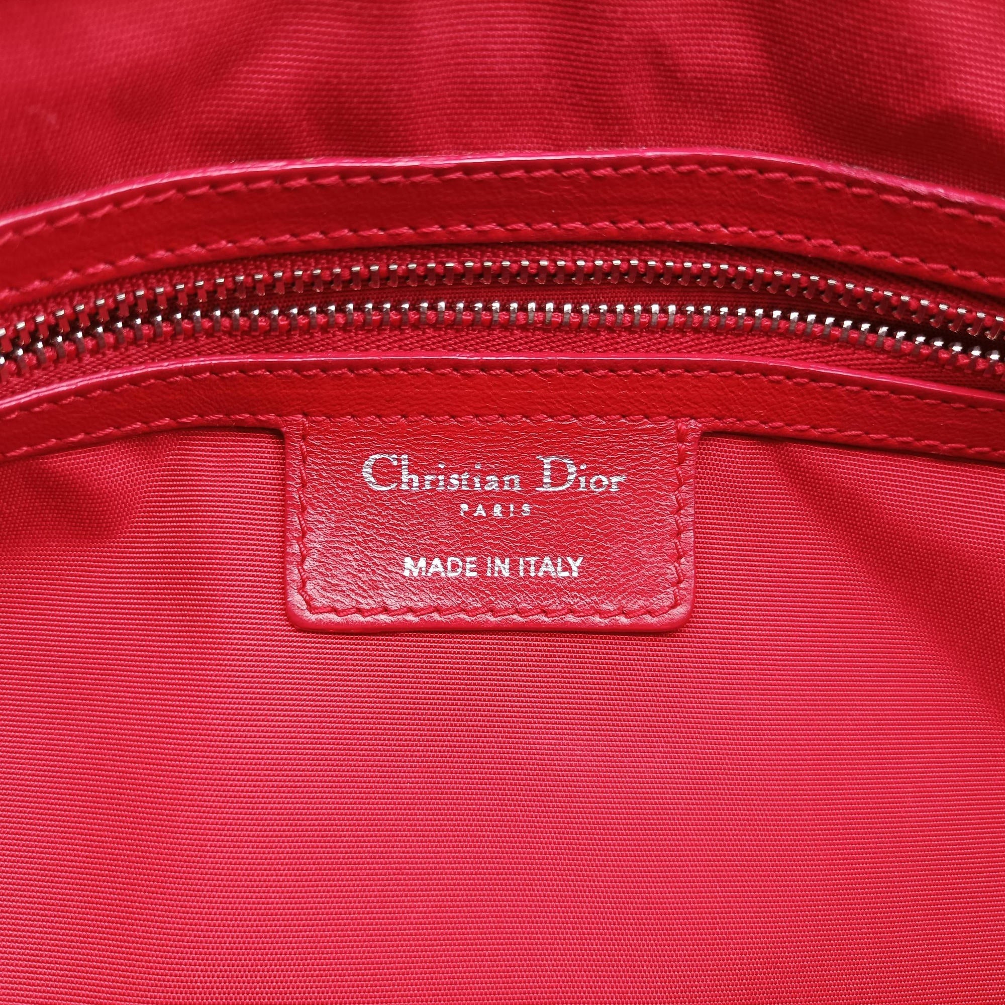 Pre-owned Christian Dior Granville Red lambskin  shoulderbag | stylenewstar