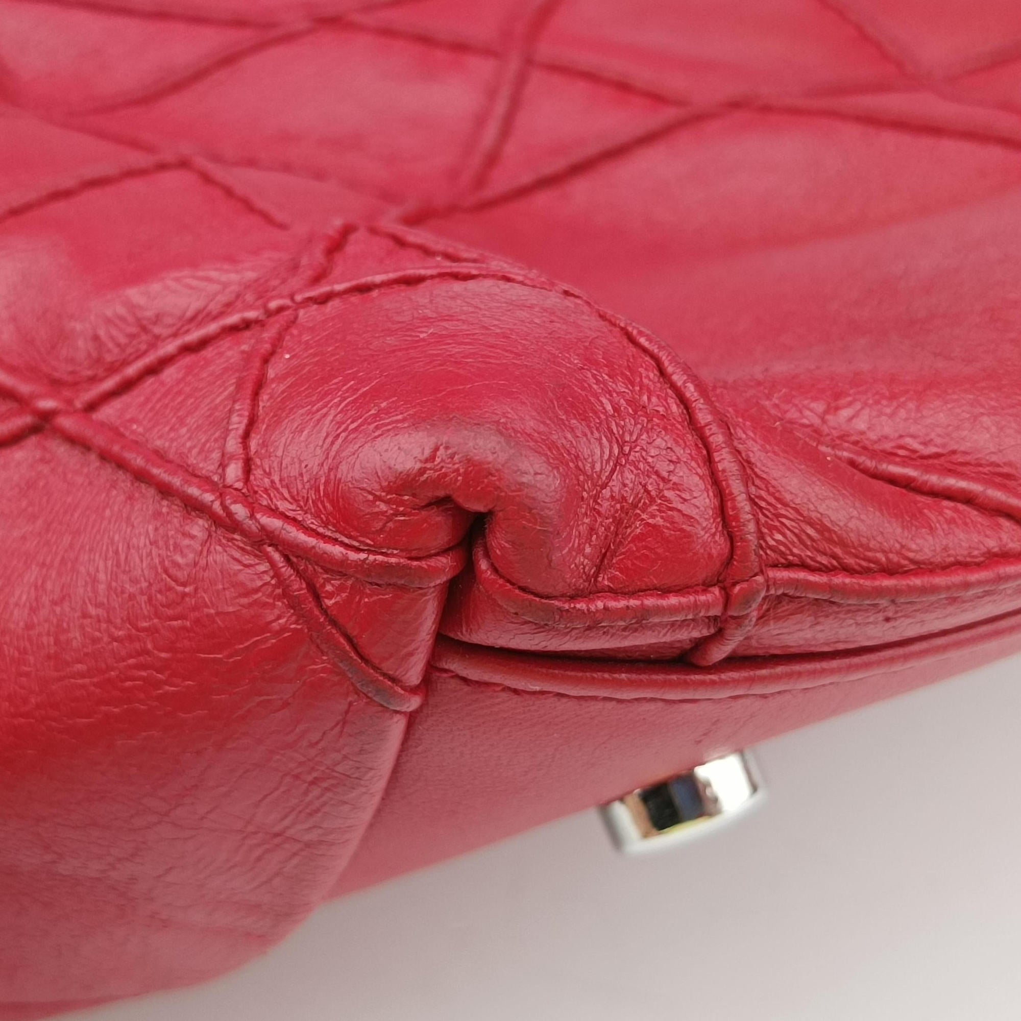 Pre-owned Christian Dior Granville Red lambskin  shoulderbag | stylenewstar