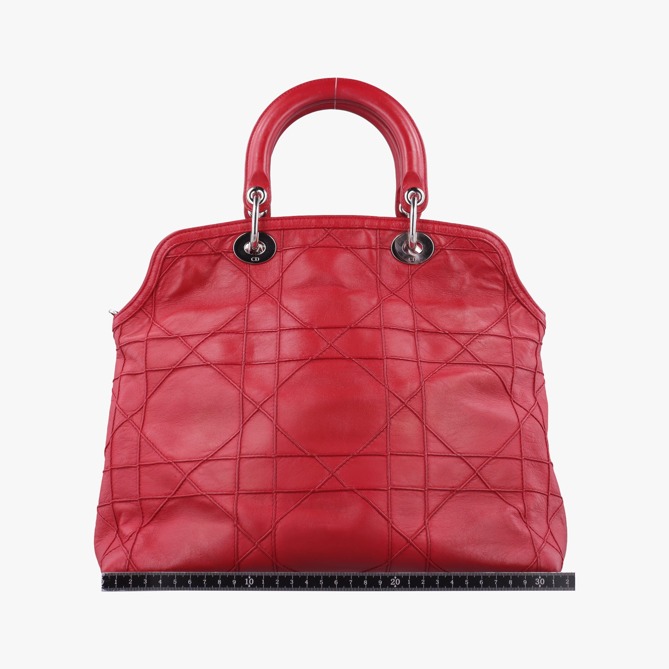 Pre-owned Christian Dior Granville Red lambskin  shoulderbag | stylenewstar