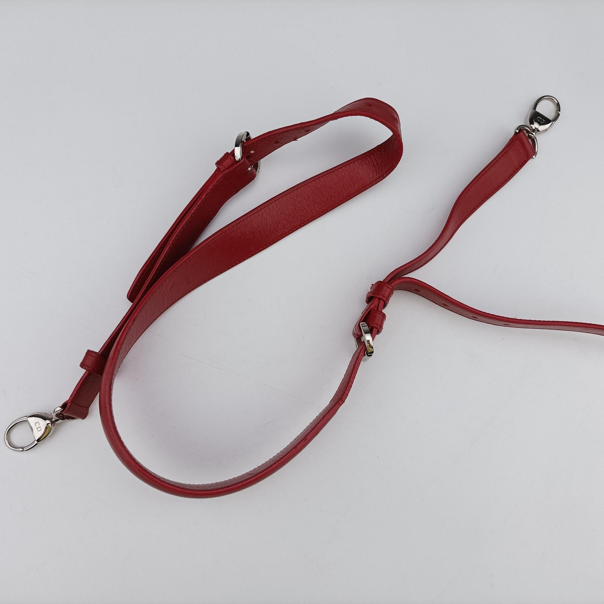 Pre-owned Christian Dior Granville Red lambskin  shoulderbag | stylenewstar