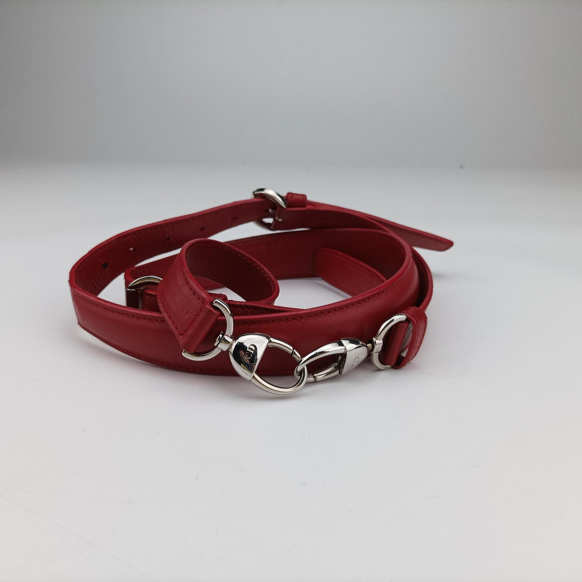 Pre-owned Christian Dior Granville Red lambskin  shoulderbag | stylenewstar