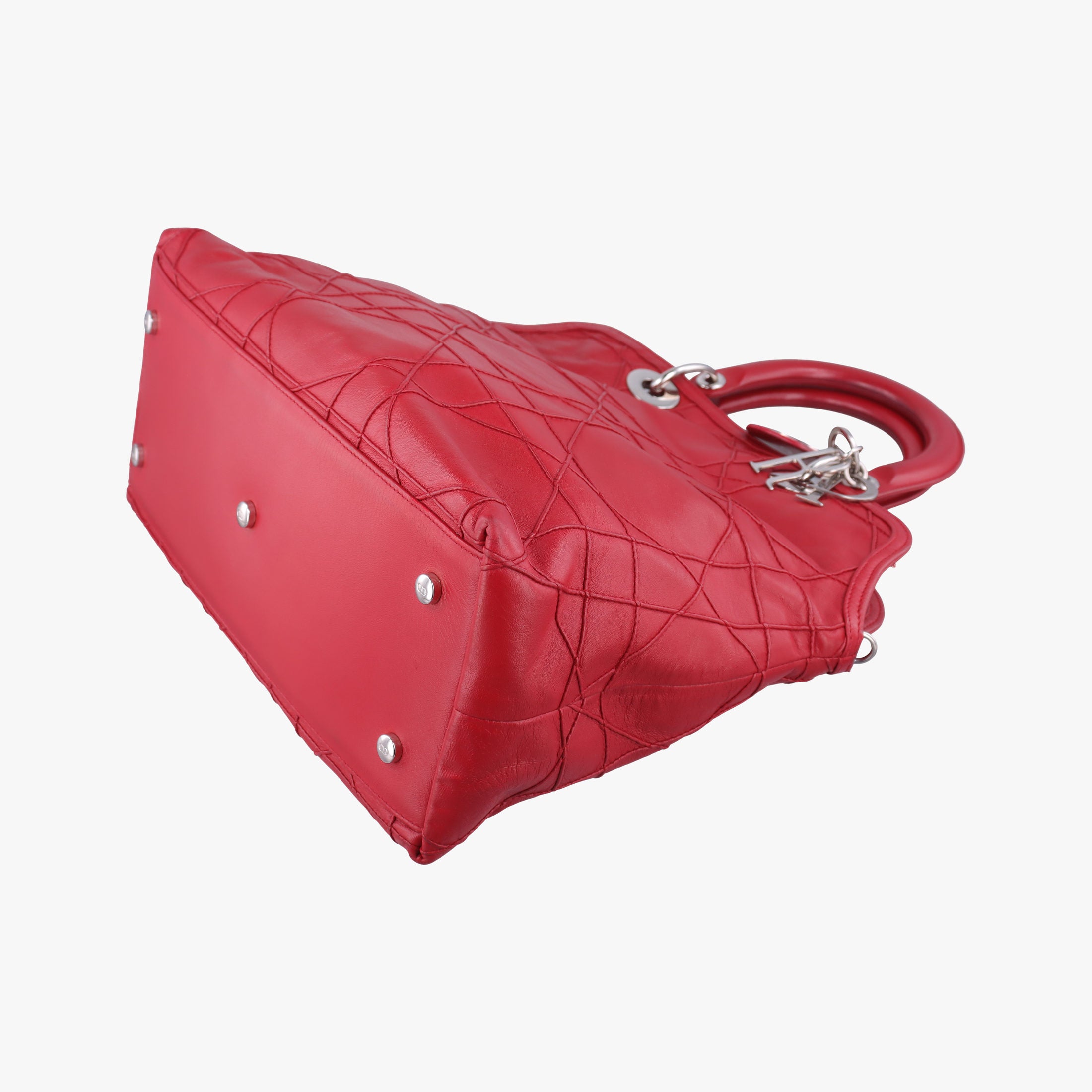 Pre-owned Christian Dior Granville Red lambskin  shoulderbag | stylenewstar